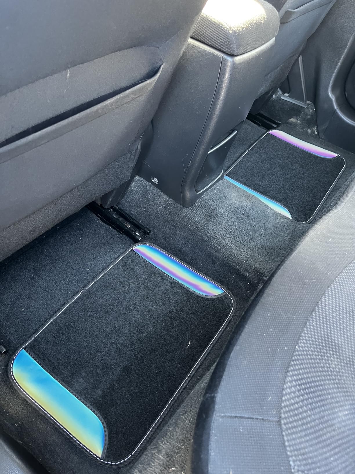 CAR PASS Waterproof Universal Fit Car Floor Mats, Faux Leather Car Carpet Mats, Black Car Mats with Anti-Slip Nibbs Backing & Driver Heel Pad Fit for SUV,Vans,sedans, Trucks,Set of 4pcs(All Black) customer photo 1