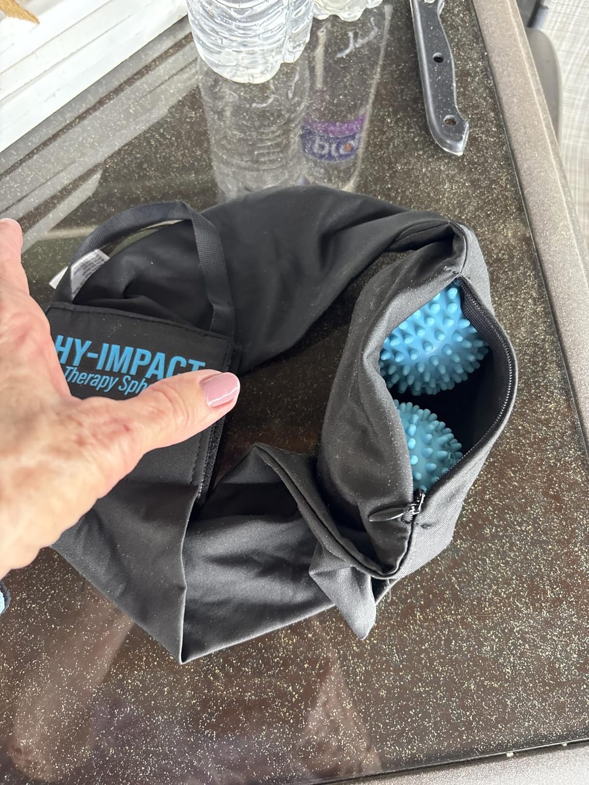 Hyper Impact 3 Speed Vibrating Massage Therapy Spheres with Expandable Strap customer photo 2
