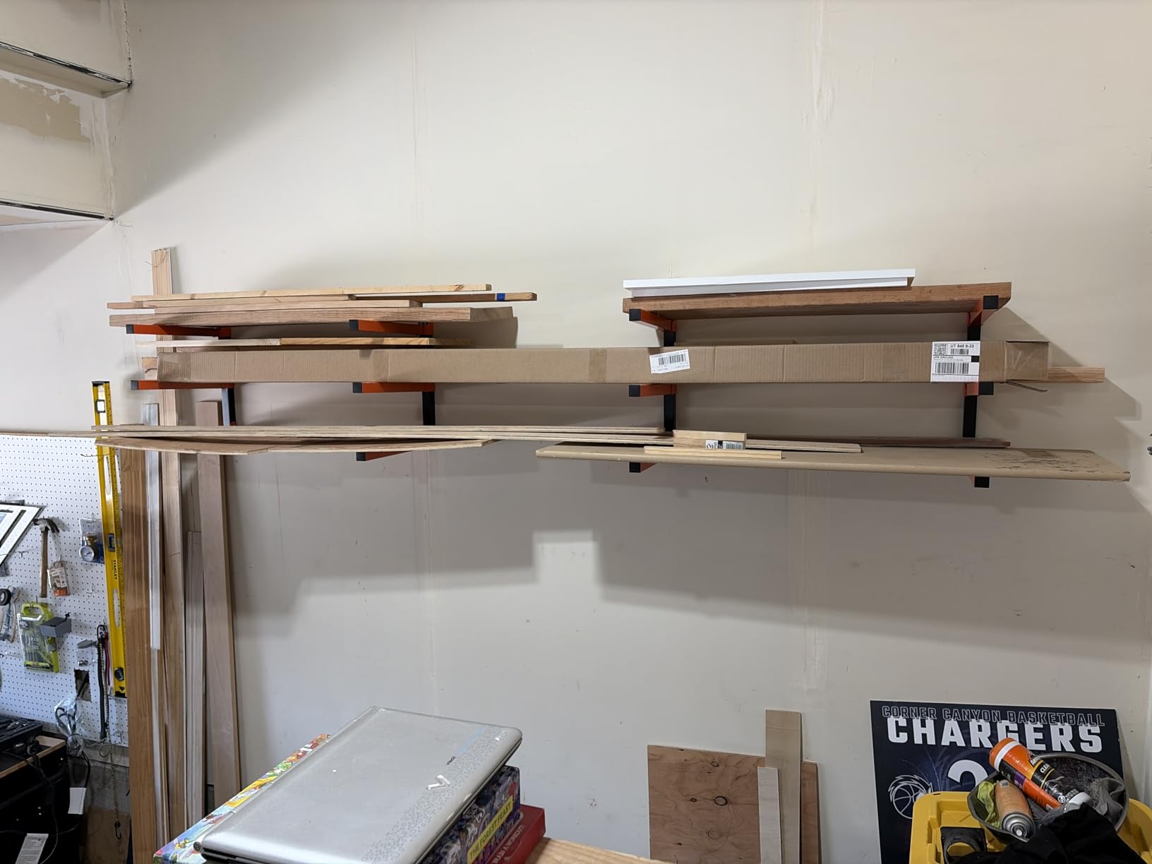Ultrawall Wall Mount Wood Organizer and Lumber Storage Rack with 3-Level customer photo 2