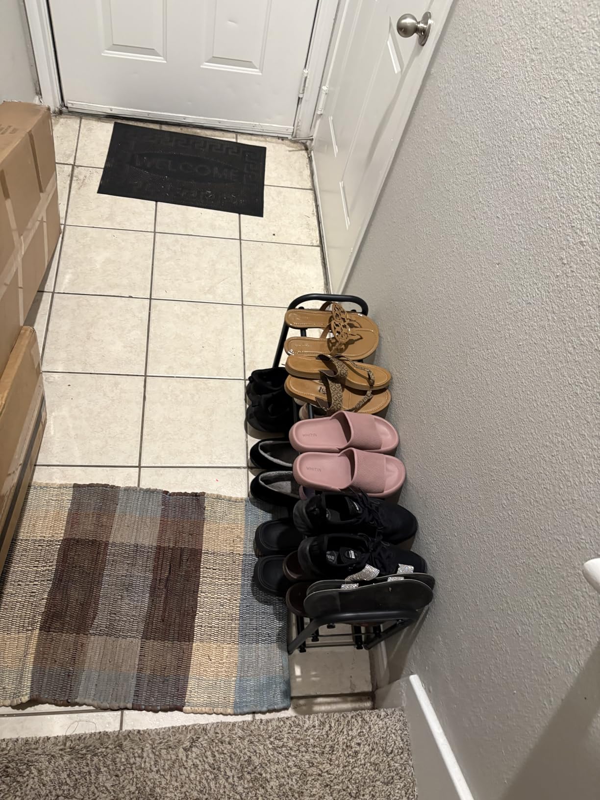 Gonfoam Expandable 3-Tier Shoe Rack for Closet and Entryway, Black customer photo 1