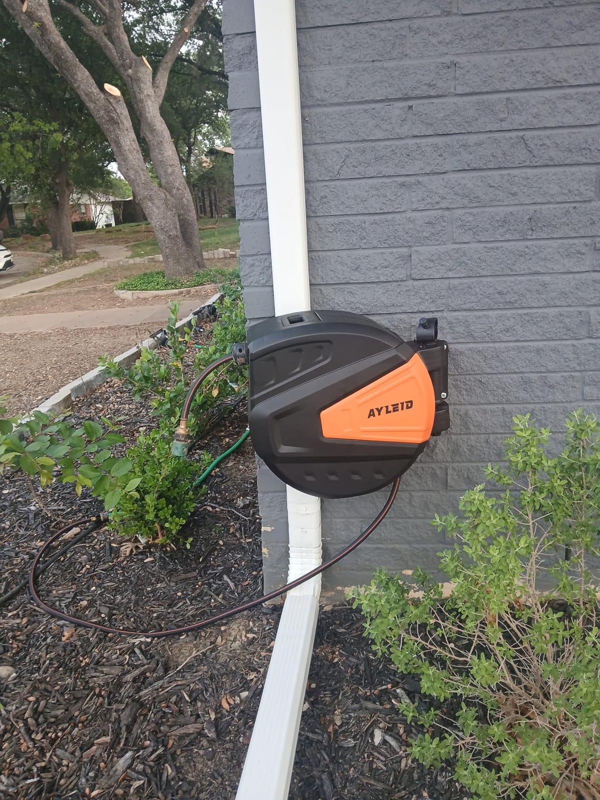 Ayleid Retractable Rubber Hybrid Garden Hose Reel, 1/2