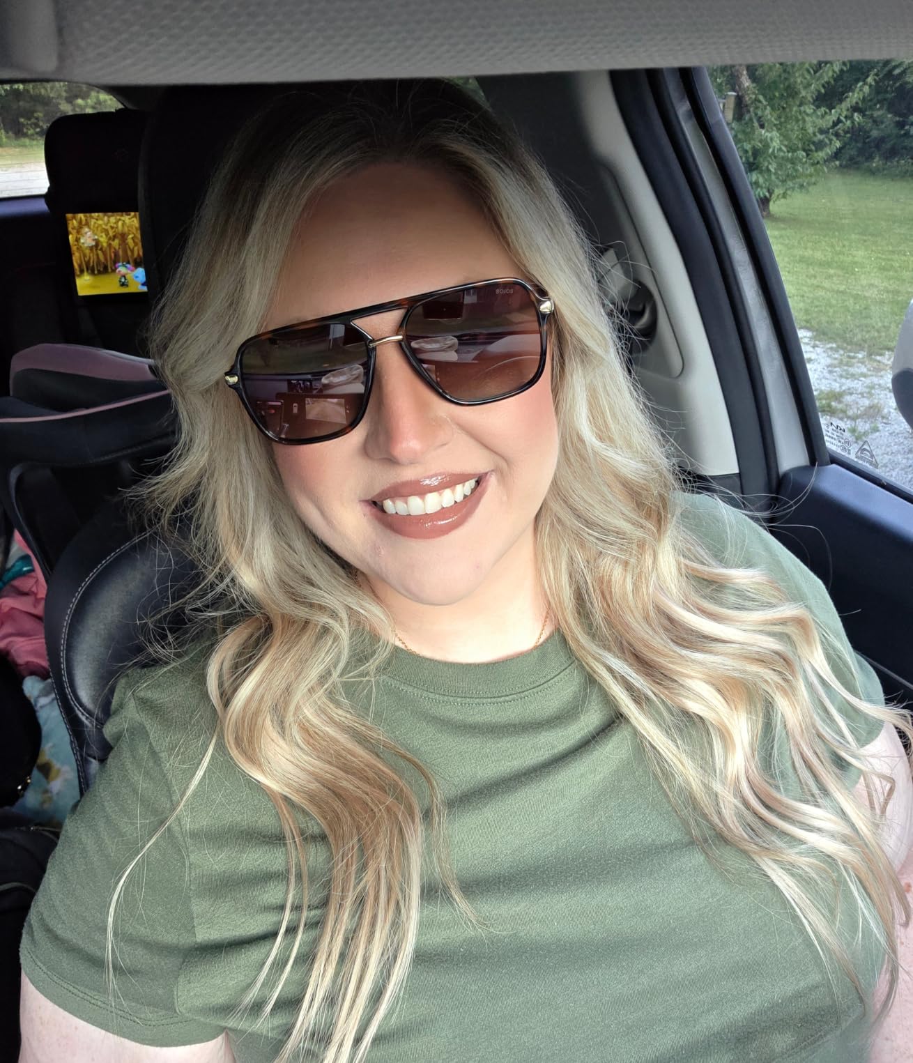 SOJOS Aviator Sunglasses for Women & Men, Square, Polarized Lens, SJ2229 customer photo 2