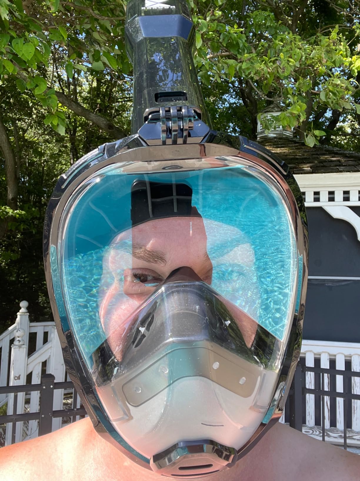 Khroom Full Face Snorkel Mask for Adults, CO2 Safe, Anti-Fog, 180° View customer photo 1
