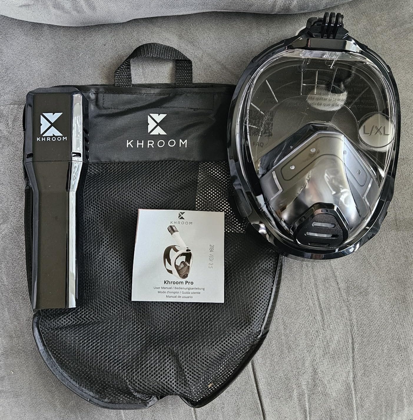 Khroom Full Face Snorkel Mask for Adults, CO2 Safe, Anti-Fog, 180° View customer photo 2