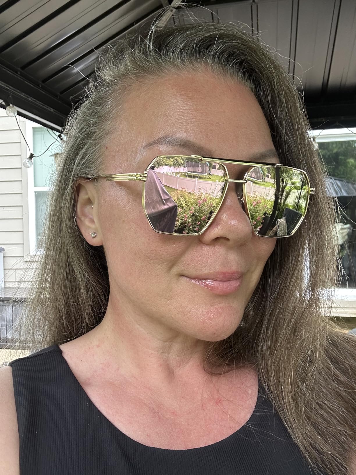 SOJOS Retro Oversized Square Polarized Sunglasses for Women Men customer photo 2