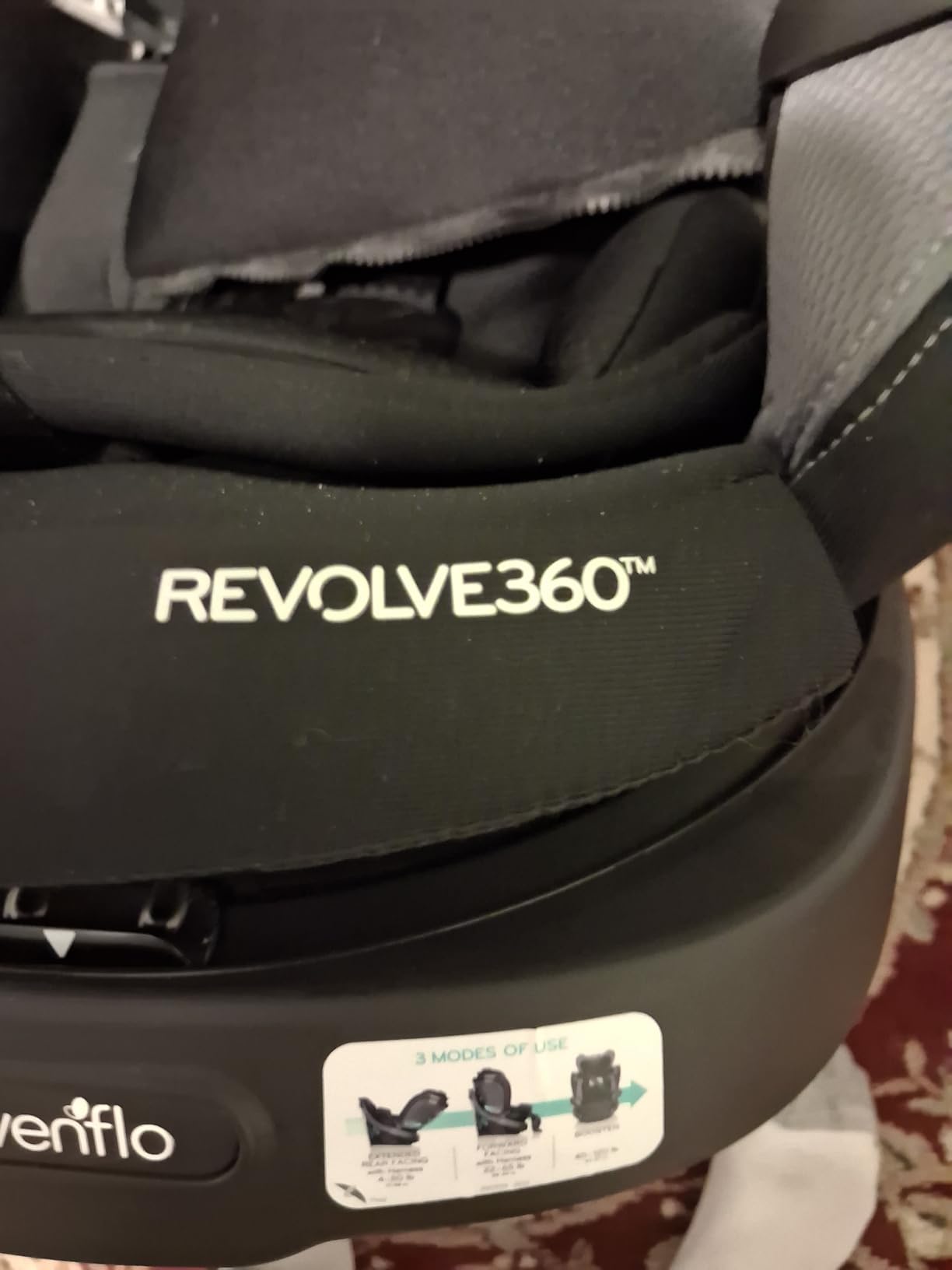 Evenflo Revolve360 Extend Convertible Car Seat with 360 Degree Rotation, Extended Rear-Facing, Forward-Facing, Booster Mode, and Secure LATCH Install, Rowe Pink customer photo 2