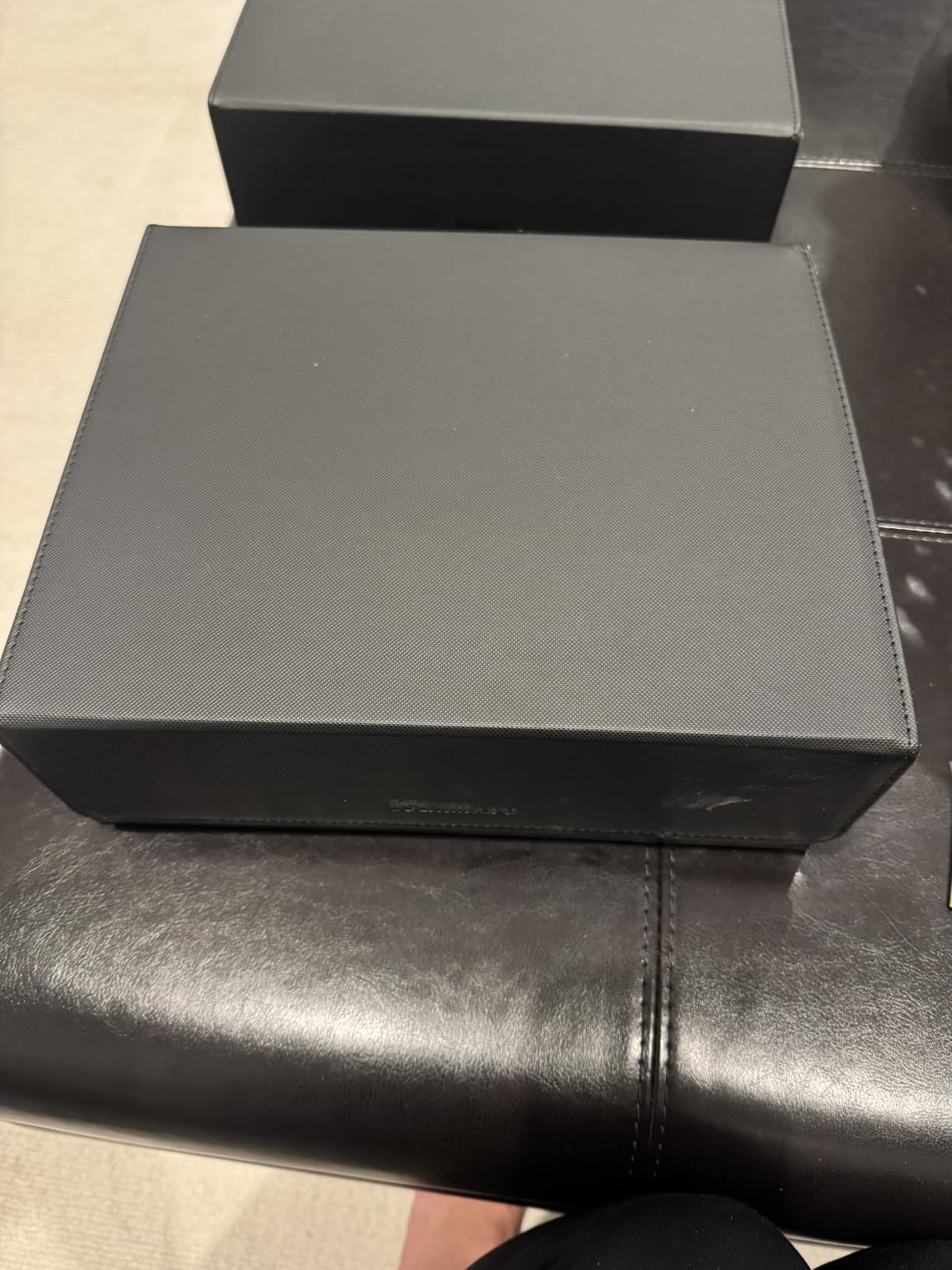 Mlikero 4 Pack Card Deck Box, Commander Deck Box Holds 400+ Single Sleeved Cards with 4 Dividers, Leather Magnetic Card Box Fit for MTG, TCG (4 Colors) customer photo 1