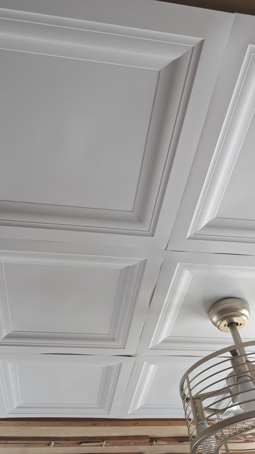 Art3d 12-Pack PVC Waterproof Drop Ceiling Tiles, 2 x 2 ft, Square, White customer photo 2