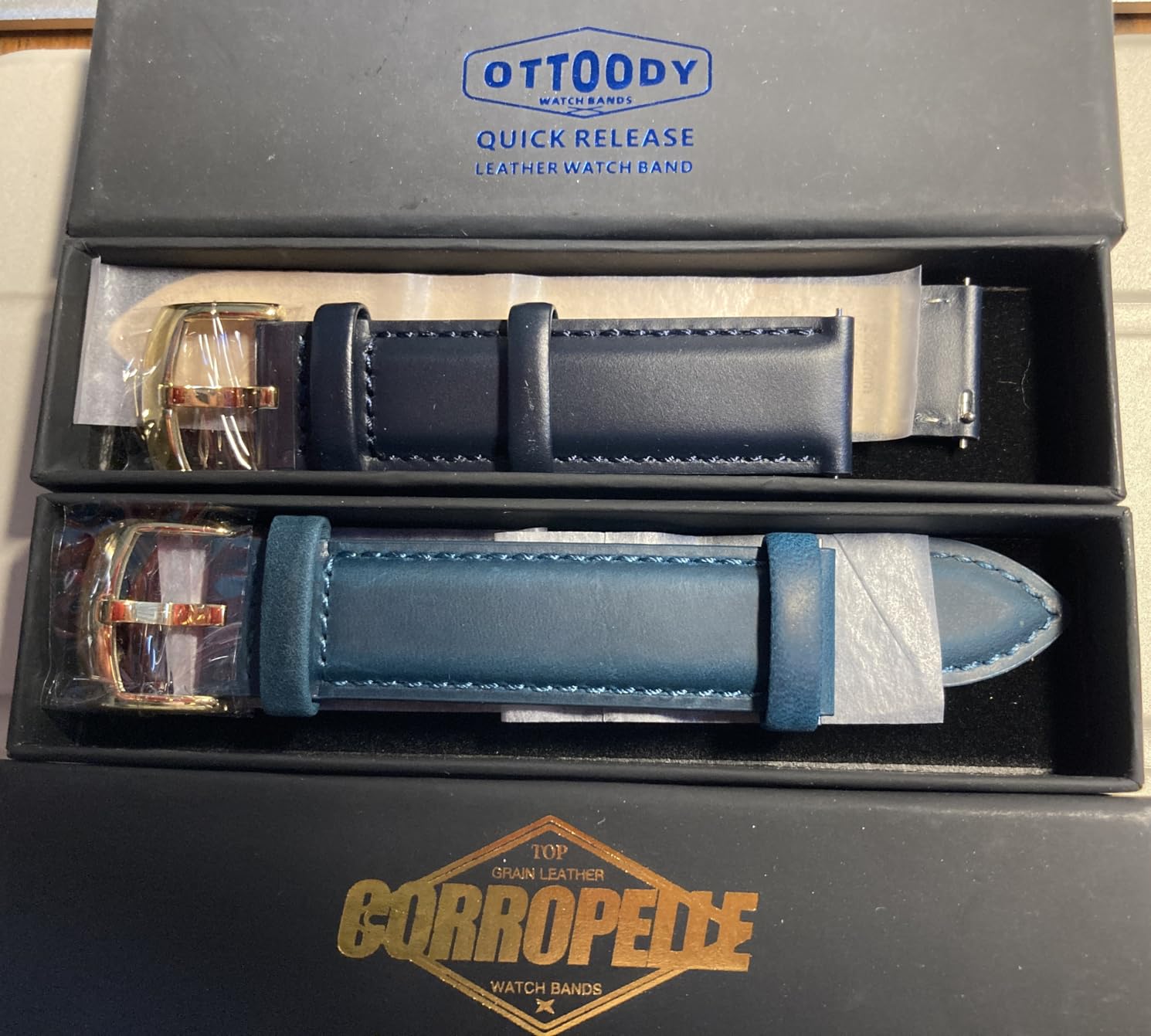 OTTOODY Leather Watch Bands Quick Release, Elegant Top Grain Leather Watch Straps for Men & Women, Choice of Color & Width - 18mm, 19mm, 20mm, 21mm or 22mm Wristbands Bracelet for Watch & Smartwatch customer photo 1