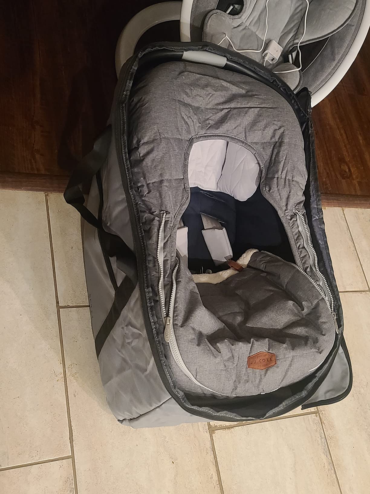SCTEL Car Seat Travel Bag, Padded Infant Gate Check Bag for Air Travel customer photo 2