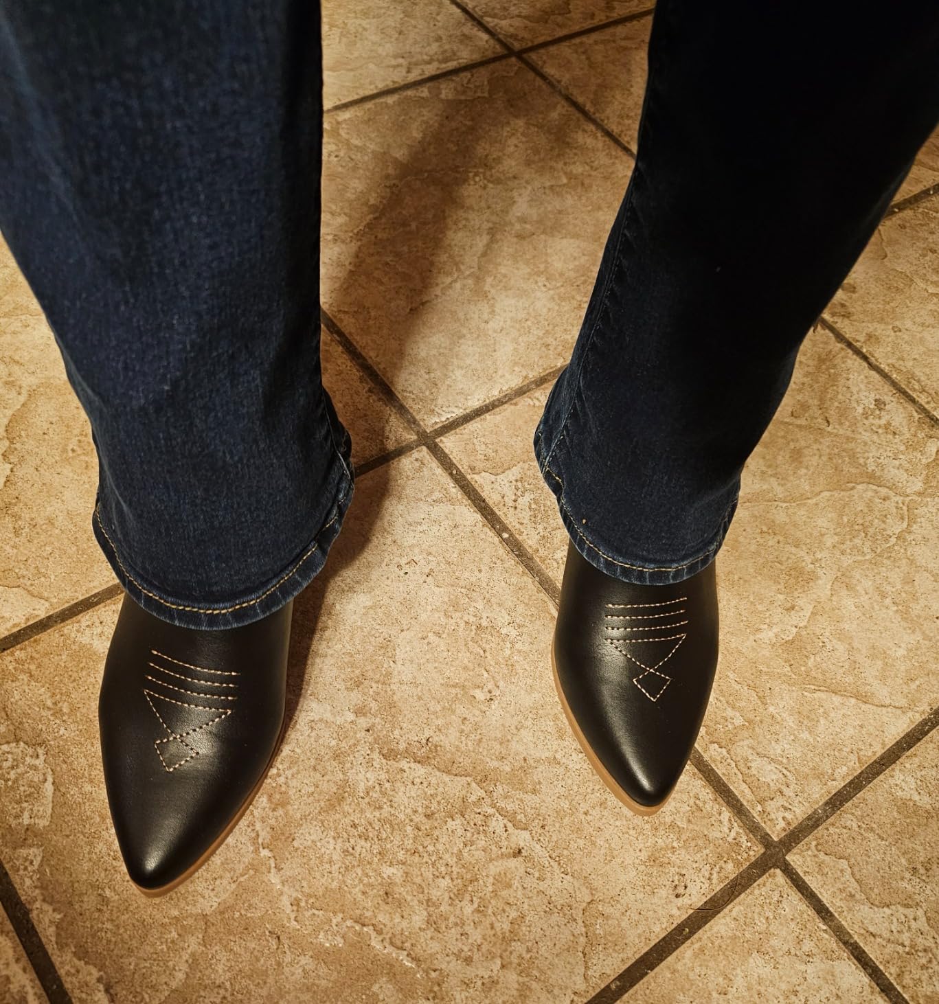 Soda “BLAZING” ~ Women Western Bootie Pointe Toe with Low Heel (Wide Fit Available) customer photo 1