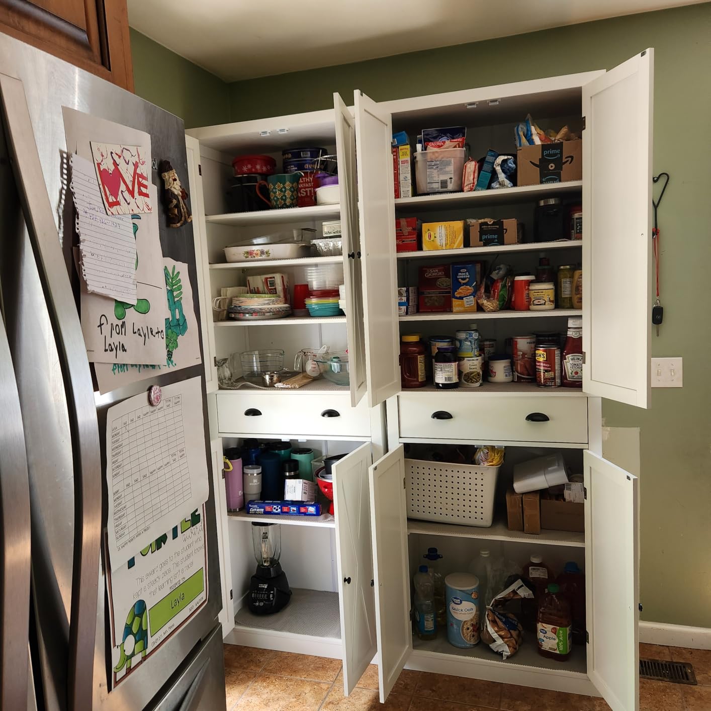 IRONCK Kitchen Pantry Storage Cabinet, 72.6