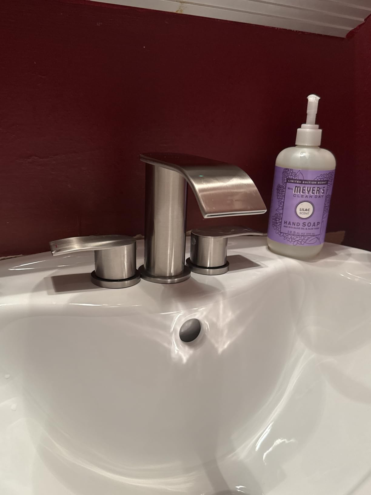 Ultimate Unicorn Waterfall Bathroom Sink Faucet Brushed Nickel 4 inch customer photo 1