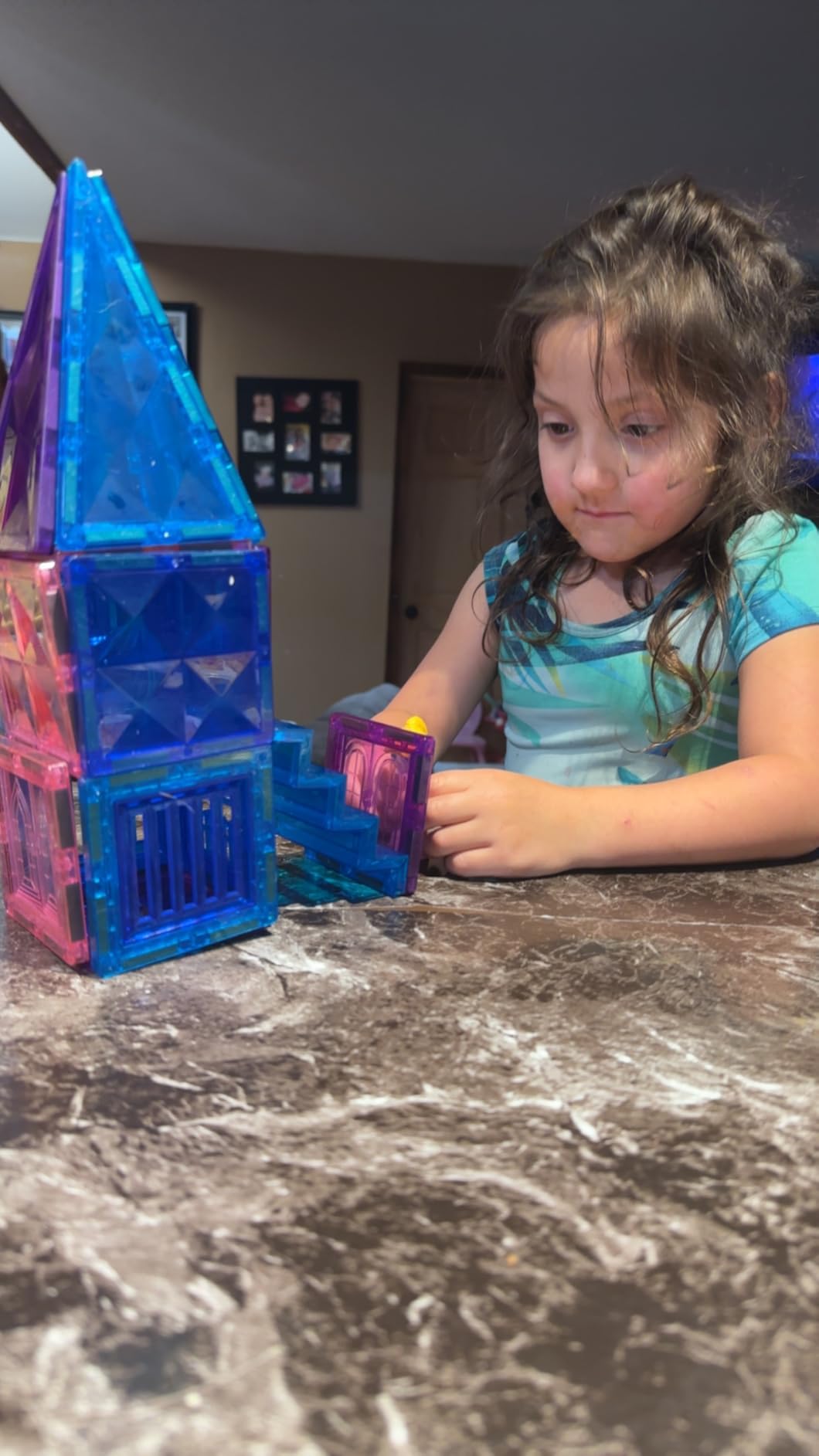 Diamond Magnetic Building Blocks for Kids - Princess Castle Magnetic Tiles Toys for 3-8 Year Old Girls & Boys - 3 4 5 6 Year Old Girl Birthday Xmas Gifts - STEM Educational Toys for Creative Play customer photo 2