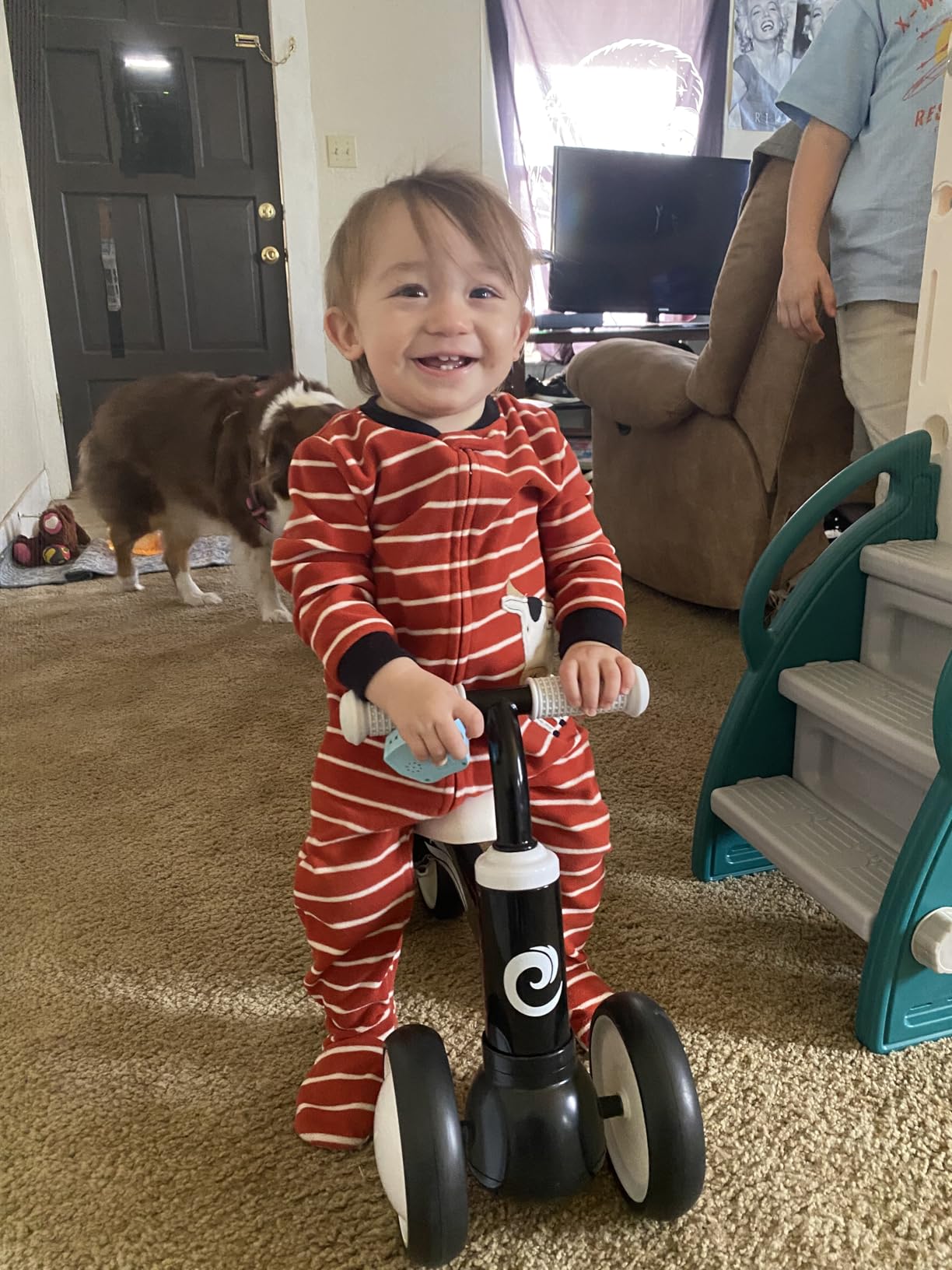 Gamfeiny Colorful Lighting Baby Balance Bike Toys for 1 Year Old Boy Girl Gifts, 10-36 Month Toddler Balance Bike, No Pedal 4 Silence Wheels & Soft Seat First Riding on Toys, 1st Birthday Gifts customer photo 1