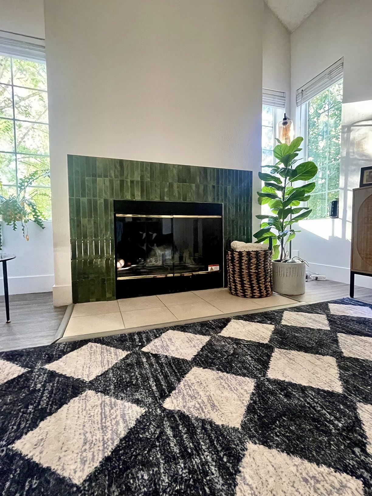 Smart Tiles Peel and Stick backsplash, Stacked Forest Green, 11.43