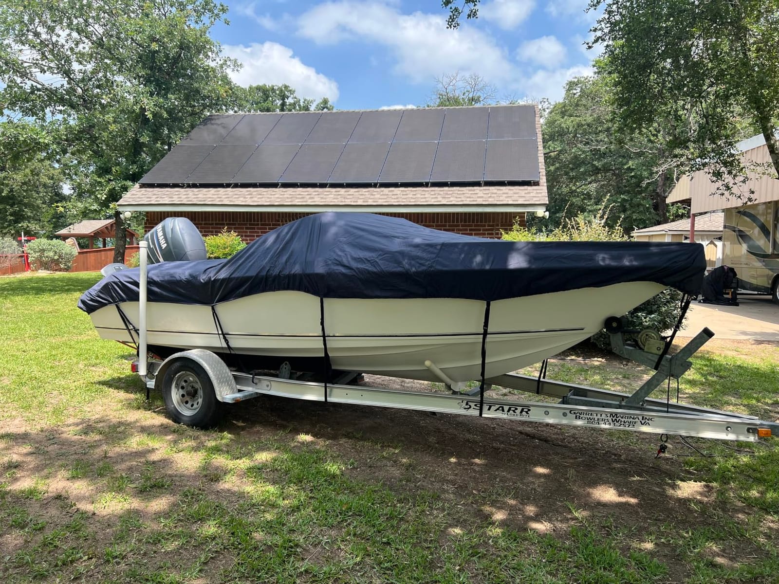Boat Cover 16-18.5 ft, 1200D Waterproof V-Hull, Gray customer photo 1