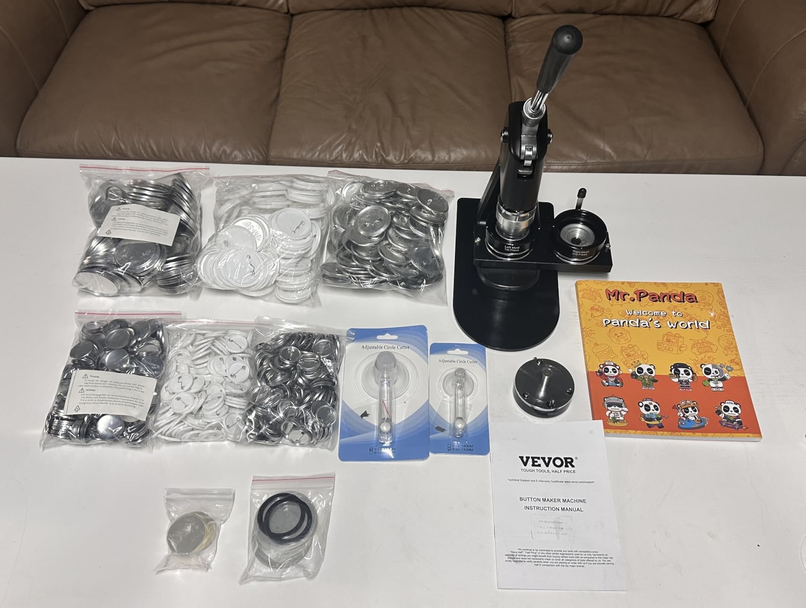 VEVOR Button Maker Machine 75 mm (3 inches) Metal Badge Punch Press Kit customer photo 2