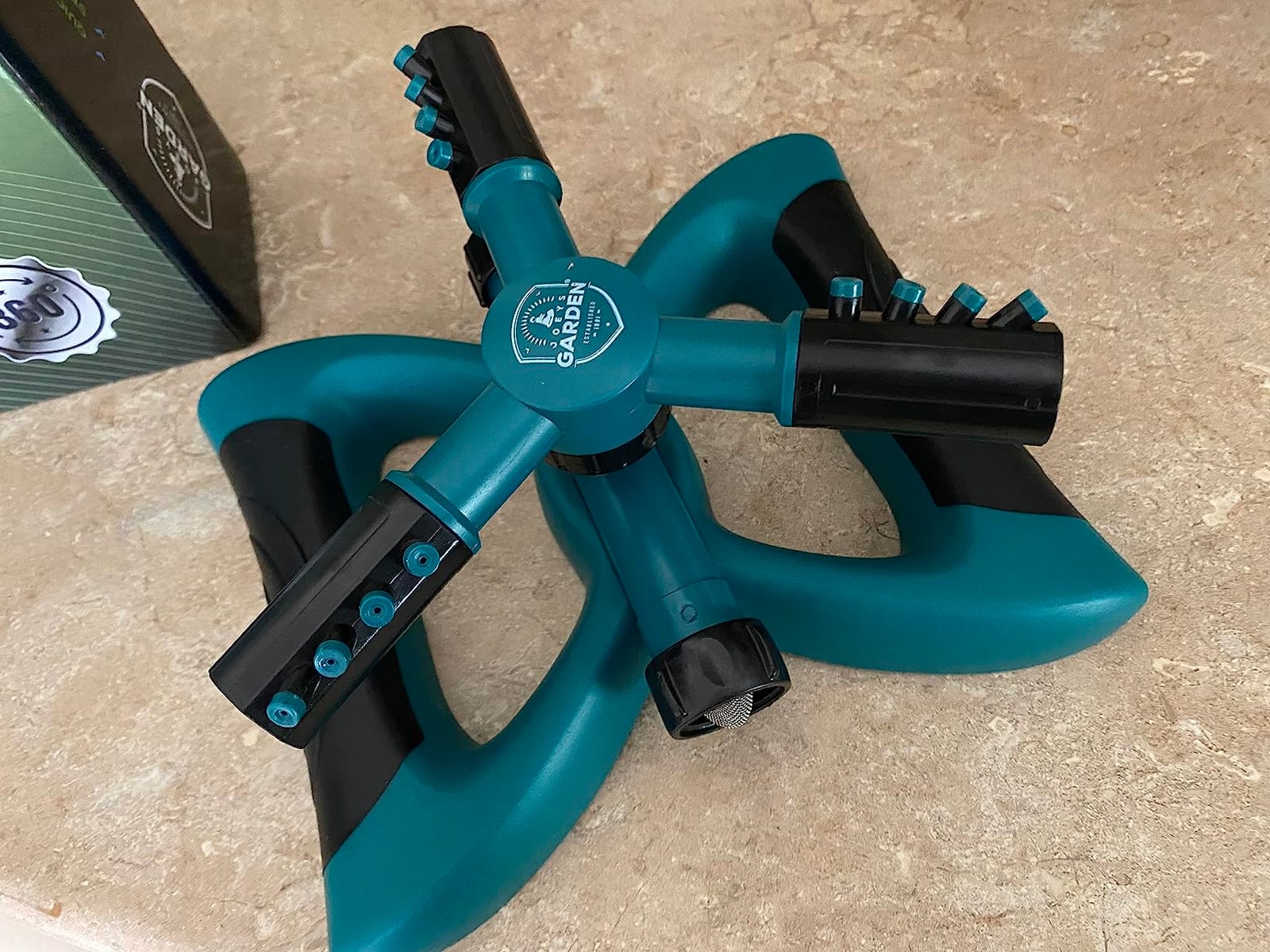Sprinklers for Yard - 360° Rotating Lawn Sprinkler, Heavy Duty Weighted customer photo 2