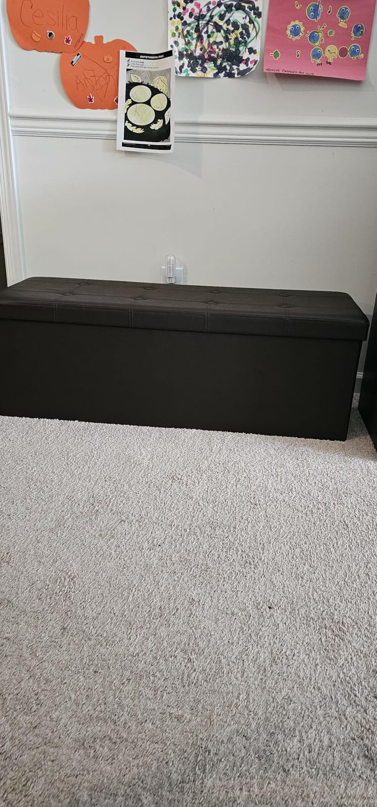 SONGMICS Storage Ottoman Bench, 43.3 Inches Folding Foot Rest Stool customer photo 2
