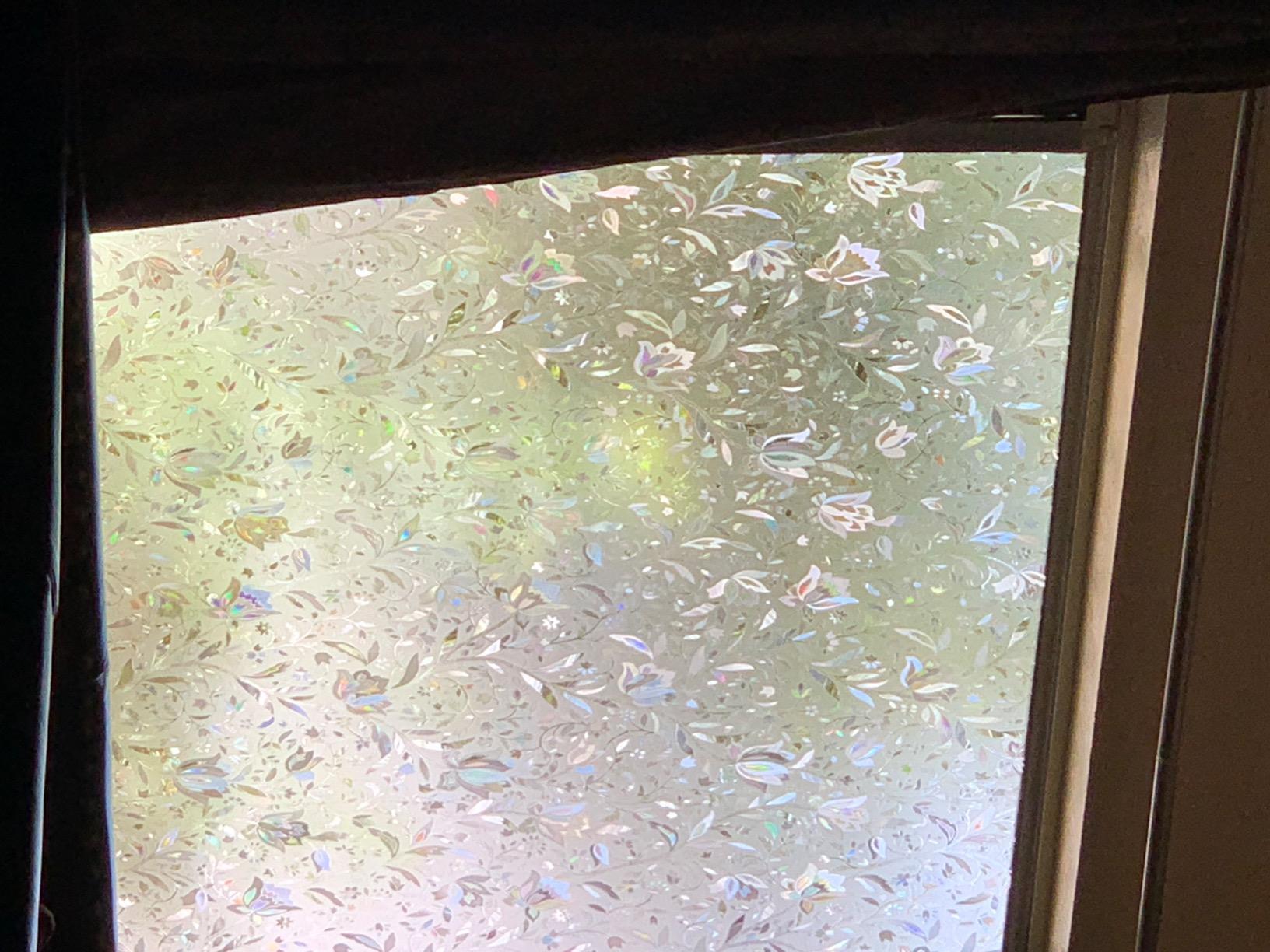 Volcanics One Way Window Privacy Film Sun Blocking Window Tinting Film for Home Heat Control Mirror Tint Film Static Cling Reflective Solar Window Film 35.4 x 78.7 Inches, Silver customer photo 2