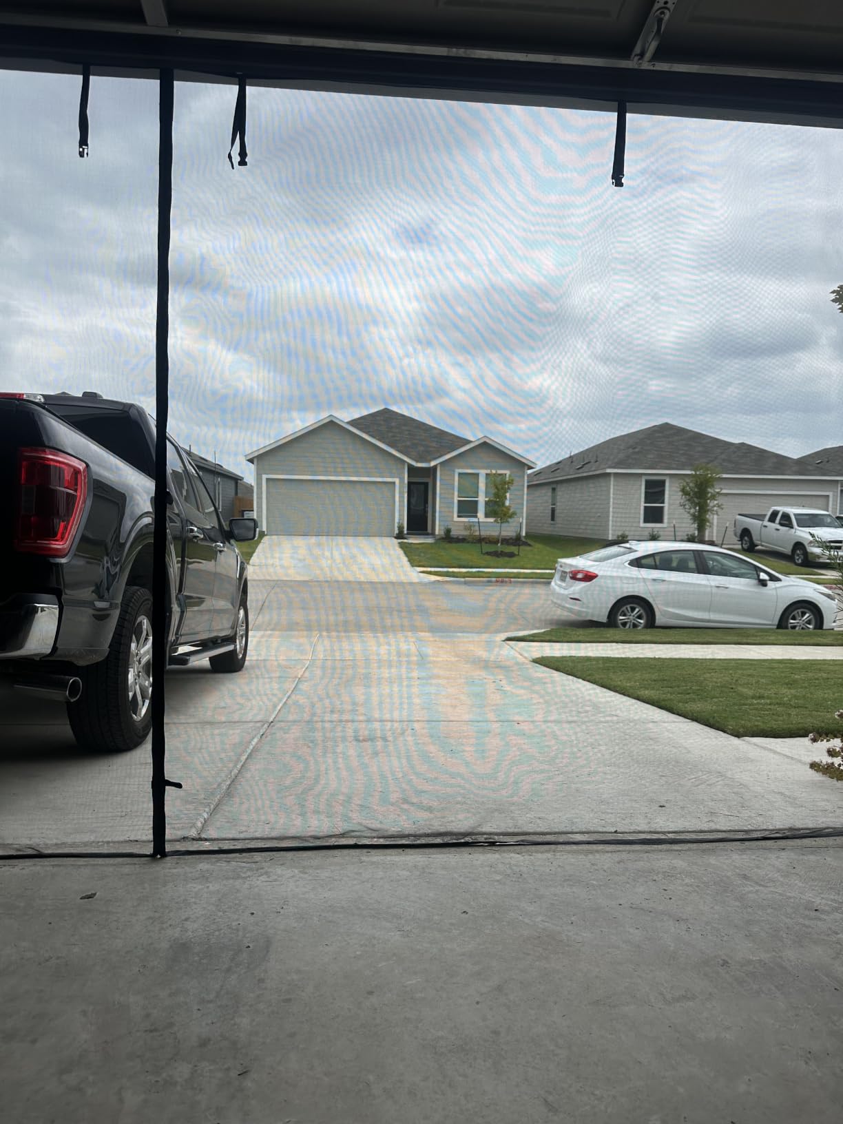 Elytsemoh Garage Screen Doors for 2-Car Garage -16x7FT, Fiberglass, Black customer photo 1