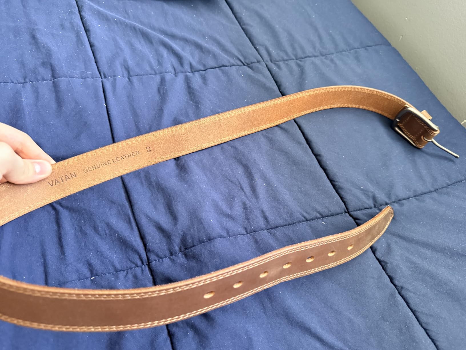 VATAN Men's Full Grain Leather Casual Every Day Jean Belt Handmade (35mm) customer photo 2