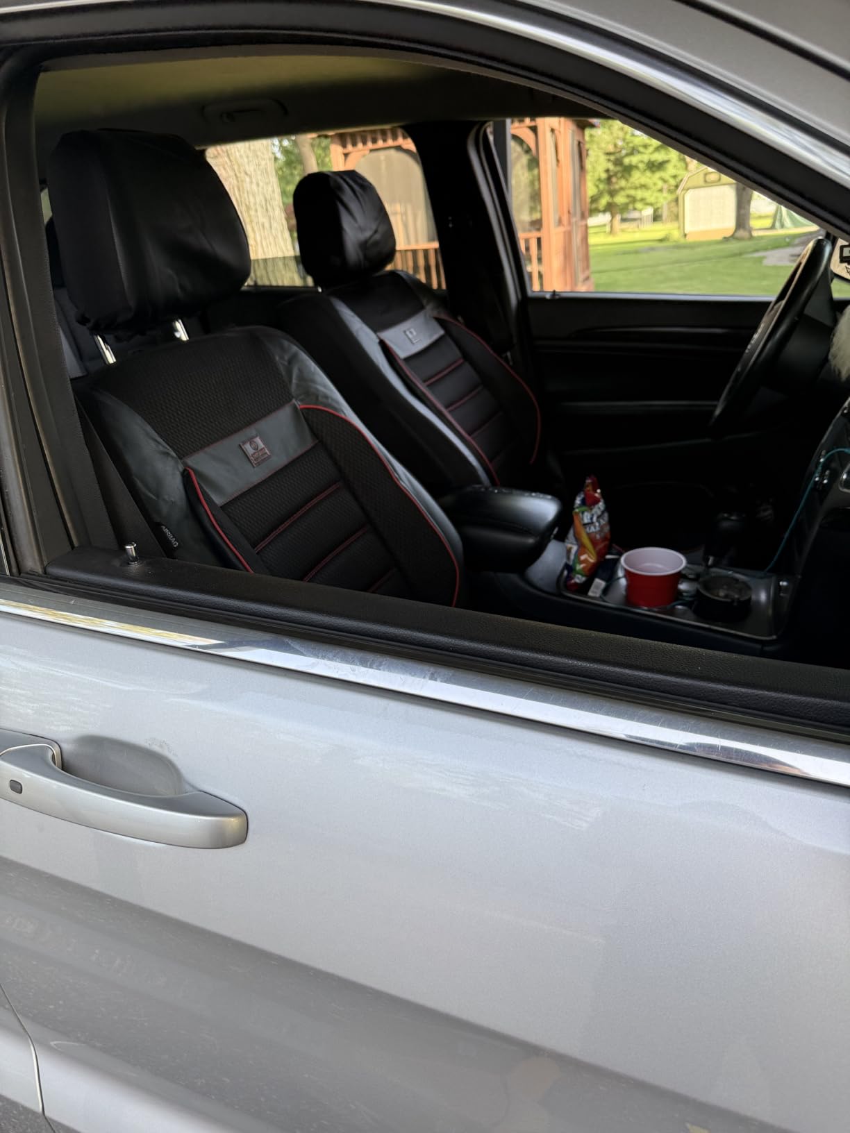CAR PASS Leather Seat Covers Full Set Universal Water Resistant 3D Foam Back Support, Luxury Comfort Automotive 5 Seat Covers All Season Fit for SUV,Sedan,Van, Airbag Compatible Elegance(Pure Black) customer photo 1