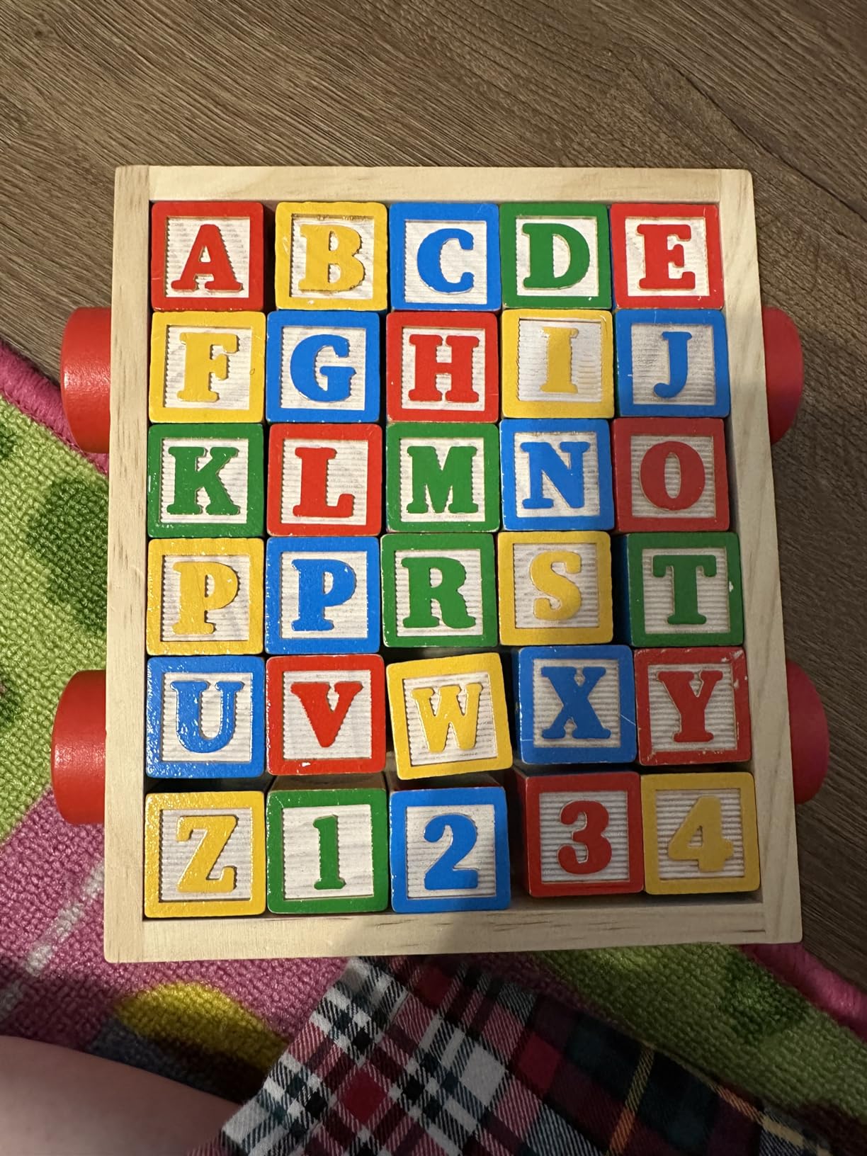Atoylink ABC Wooden Building Blocks for Toddlers 1-3, 30 Pcs Alphabet & Number Stacking Toys with Storage Pull Toy Car Learning & Education Montessori Toys for 1 2 3 Year Old Baby Boy Girl Gifts customer photo 2