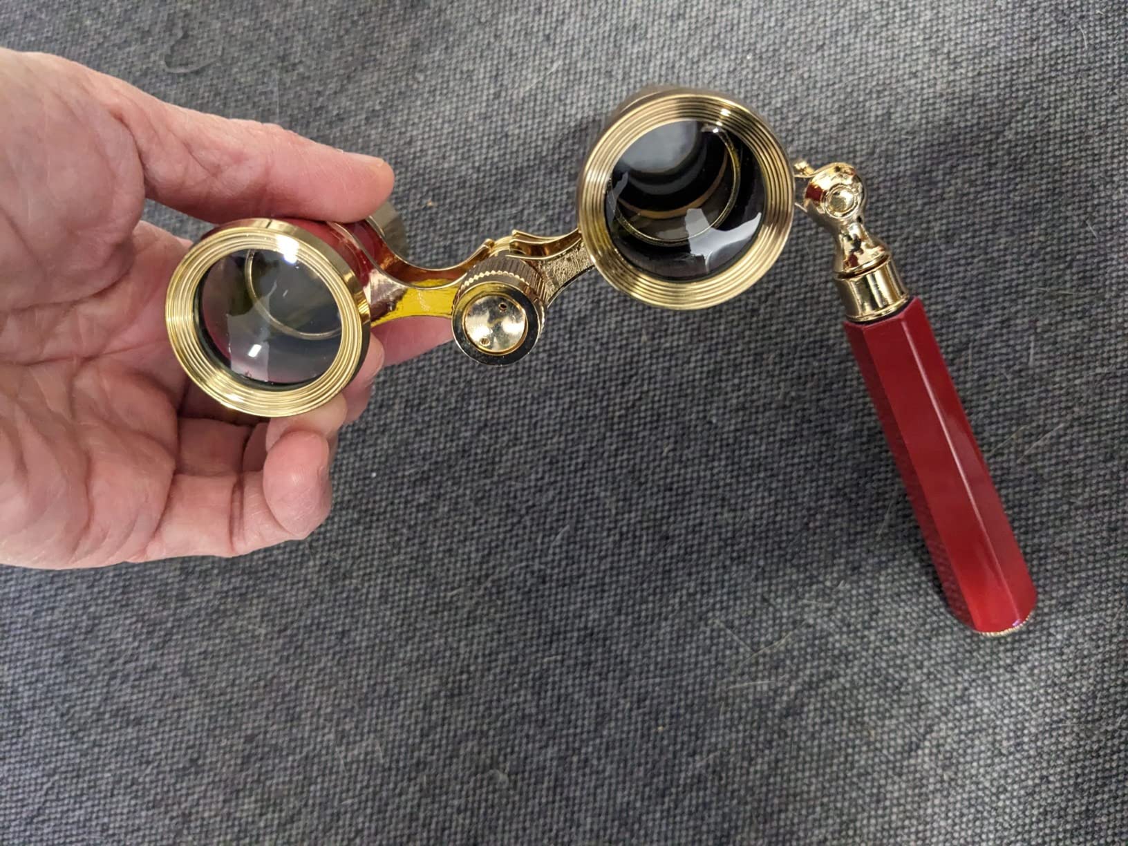 Binoculars for Opera Glasses Binoculars 3X25 Lorgnette Theater Glasses Mini Binocular Compact with Adjustable Handle for Adults Kids Women in Concert Theater Opera (Red) customer photo 1