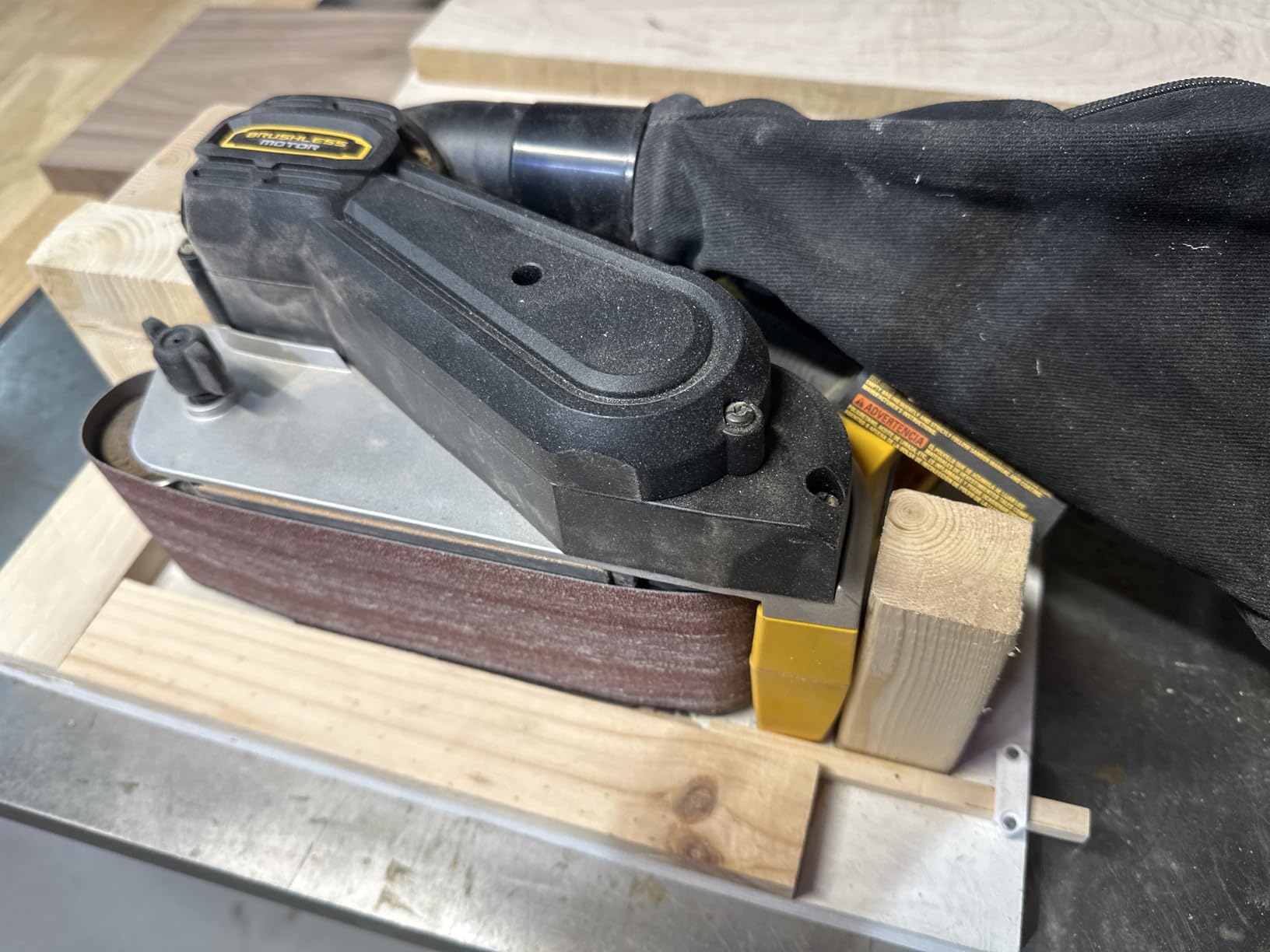 DEWALT 20V MAX* Belt Sander, Cordless, Brushless, Tool Only (DCW220B) | Tool only, variable speed, dust collection customer photo 2