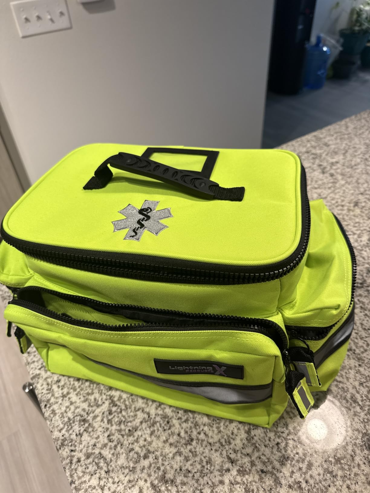 Lightning X Mid-Sized First Responder EMT Bag | LXMB25 | Fully Stocked w/ 240+ First Aid, EMS & Trauma Supplies - Fluorescent Yellow customer photo 1