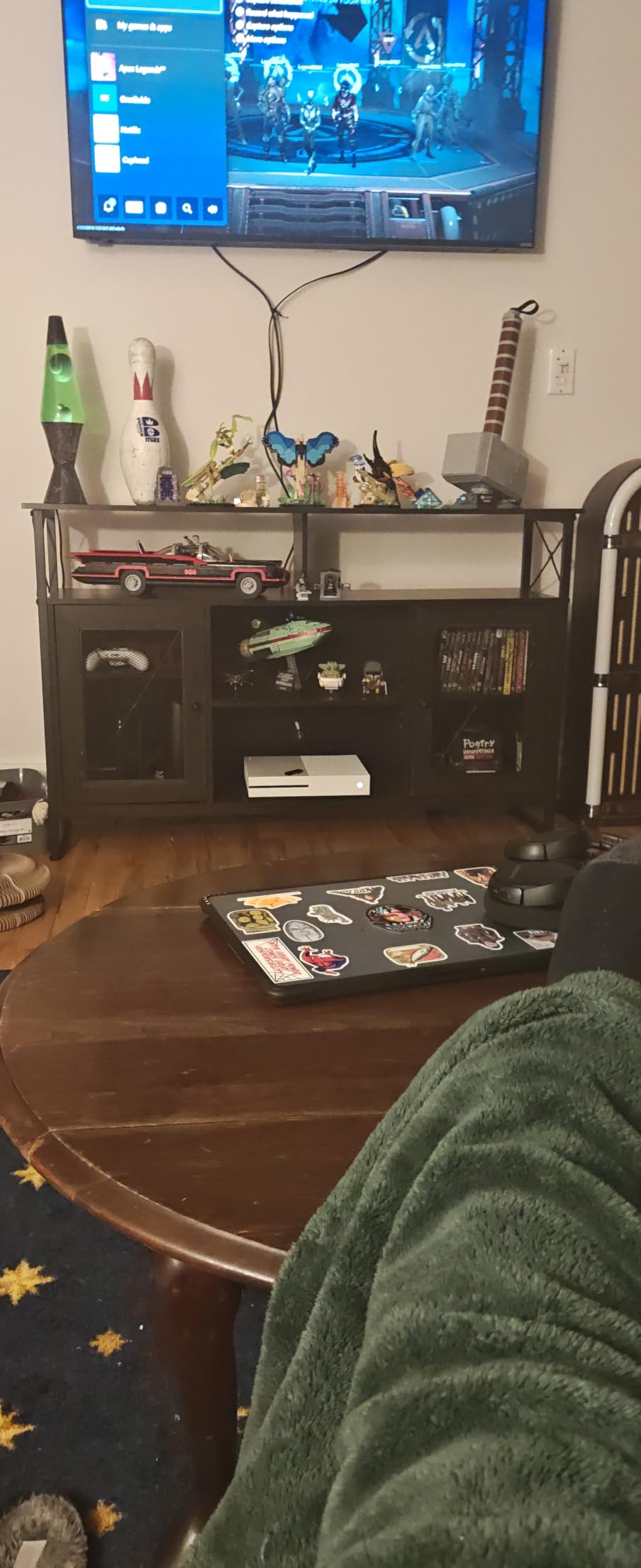 WLIVE TV Stand 55 inch TV, Tall Entertainment Center with Storage, Farmhouse Industrial TV Console for Bedroom Living Room, Rustic Brown customer photo 2
