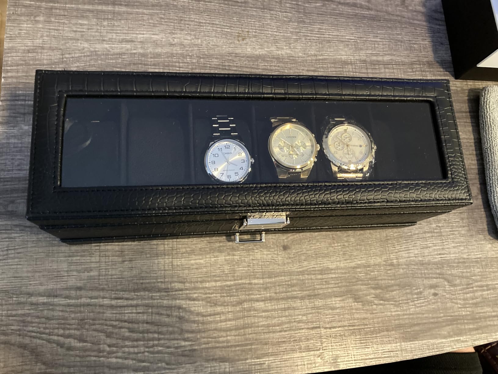 ProCase Watch Box, 6 Slot Watch Display Case with Drawer -Espresso customer photo 1