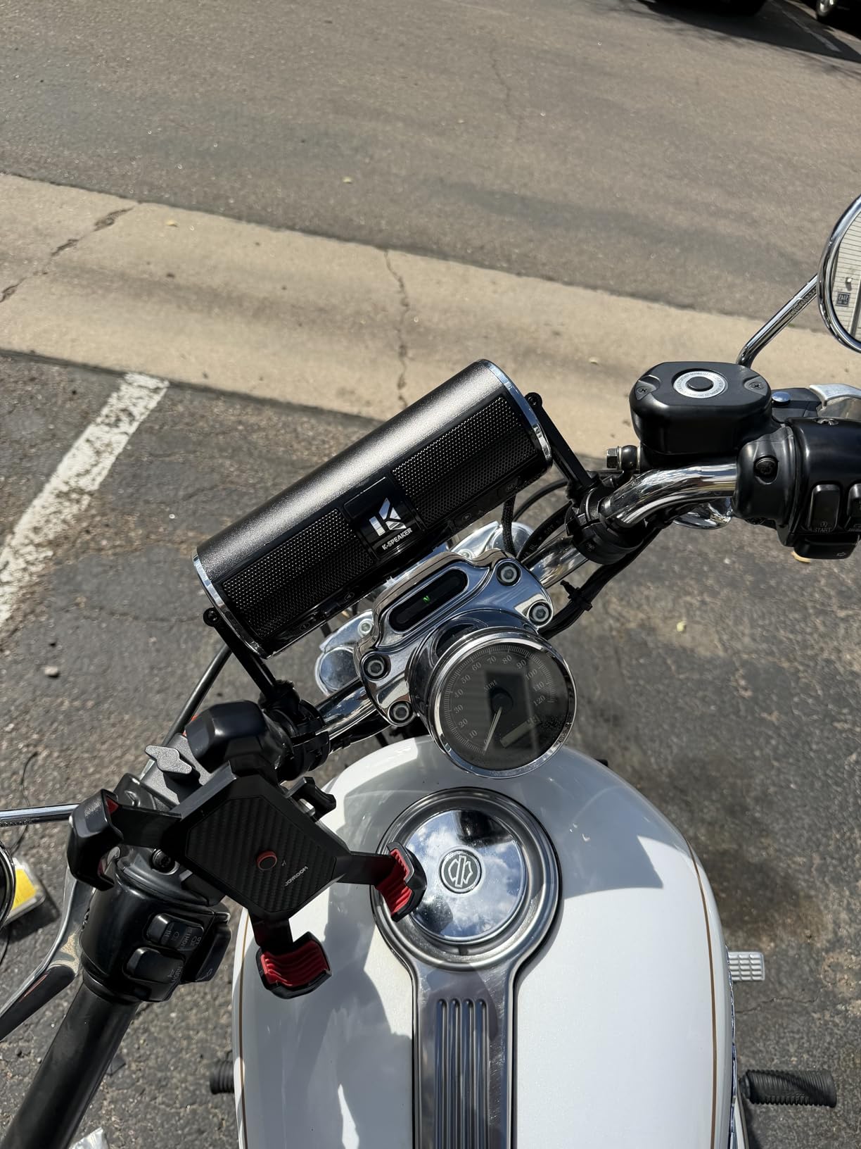 KSPEAKER Motorcycle Speakers Bluetooth Waterproof Radio Audio System Built-in Amplifier, Great for ATV, Scooter Bike,12 Volt Vehicle,3 Inch Metal Mp3 Player, K2ch customer photo 1