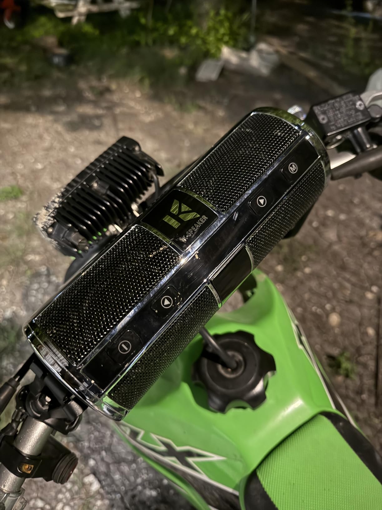 KSPEAKER Motorcycle Speakers Bluetooth Waterproof Radio Audio System Built-in Amplifier, Great for ATV, Scooter Bike,12 Volt Vehicle,3 Inch Metal Mp3 Player, K2ch customer photo 2