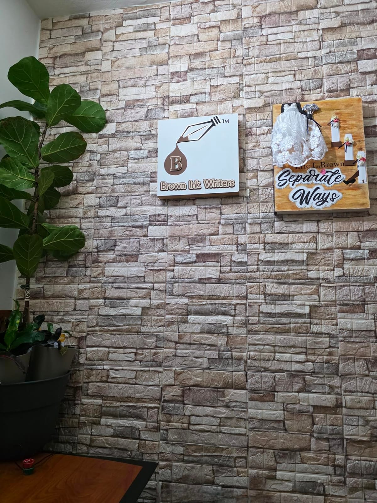 Colarr 60 Pcs 58 Sq ft 3D Wall Panels Peel and Stick, Black Stone Color customer photo 2