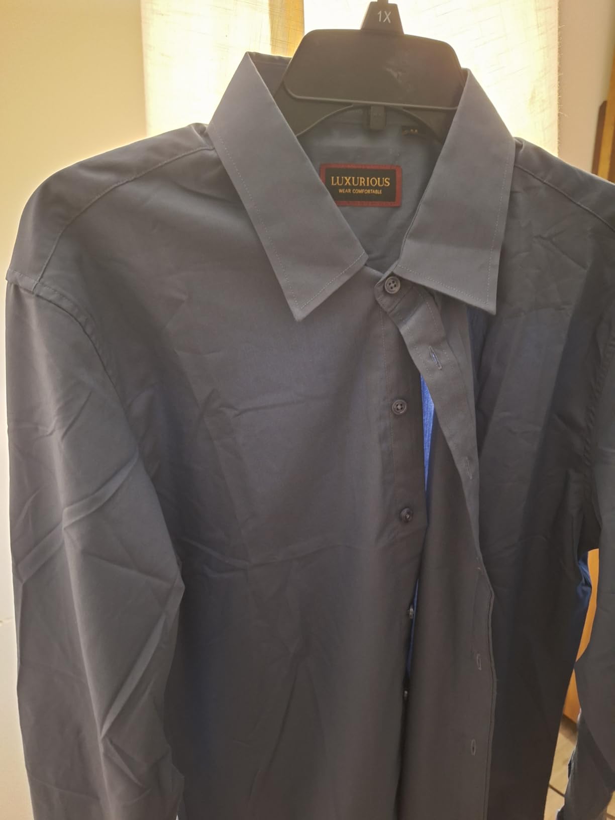 Lion Nardo Cotton Mens Dress Shirts Long Sleeve Wrinkle Free Business Casual Button Down Shirts Formal Shirts Big and Tall customer photo 2