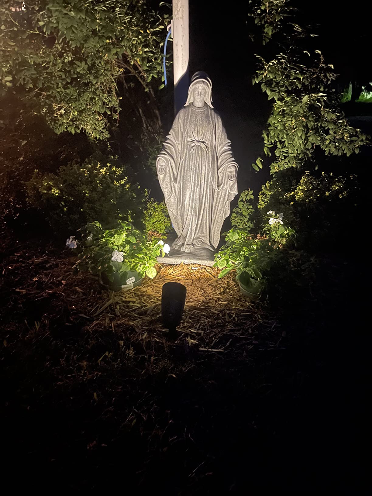 Emsco Group Virgin Mary Statue - Natural Sandstone Appearance - Made of Resin - Lightweight - 34