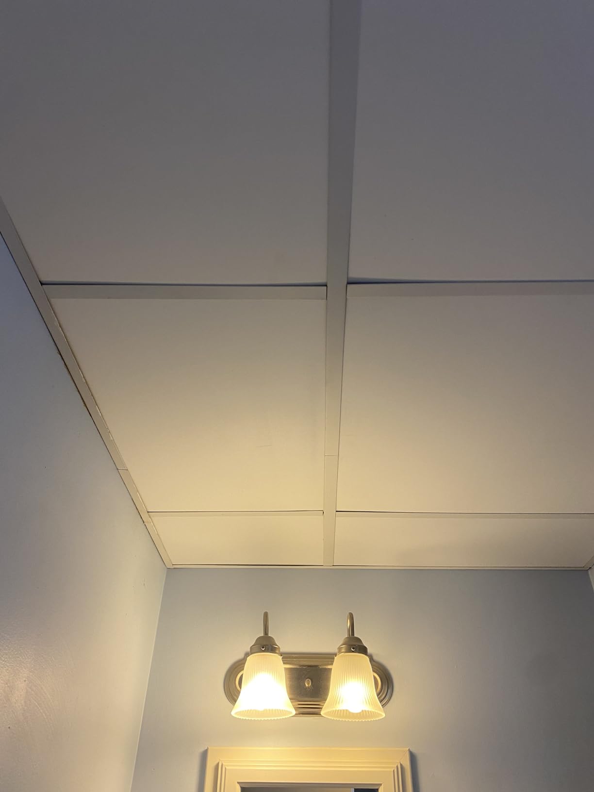 PVC Drop Ceiling Tiles 2x2 ft – Waterproof, Fire-Rated, High-Grade PVC, Easy Lay-in Installation for 15/16