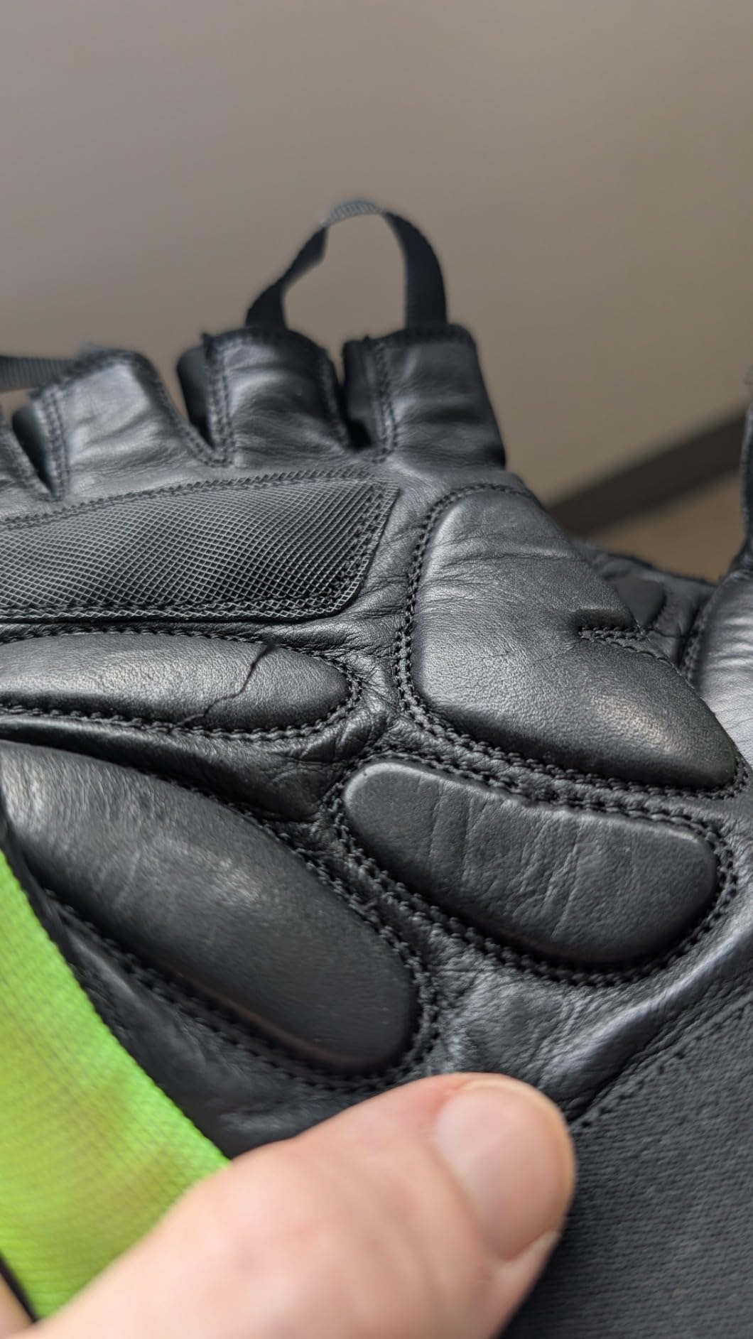 NVT Wheelchair Gloves 2023 Latest, Workout for Men Real Leather Palm Mobility Padded Breathable, Fingerless Bike with Anti-Slip Grip Lightweight Cycling Glove customer photo 1
