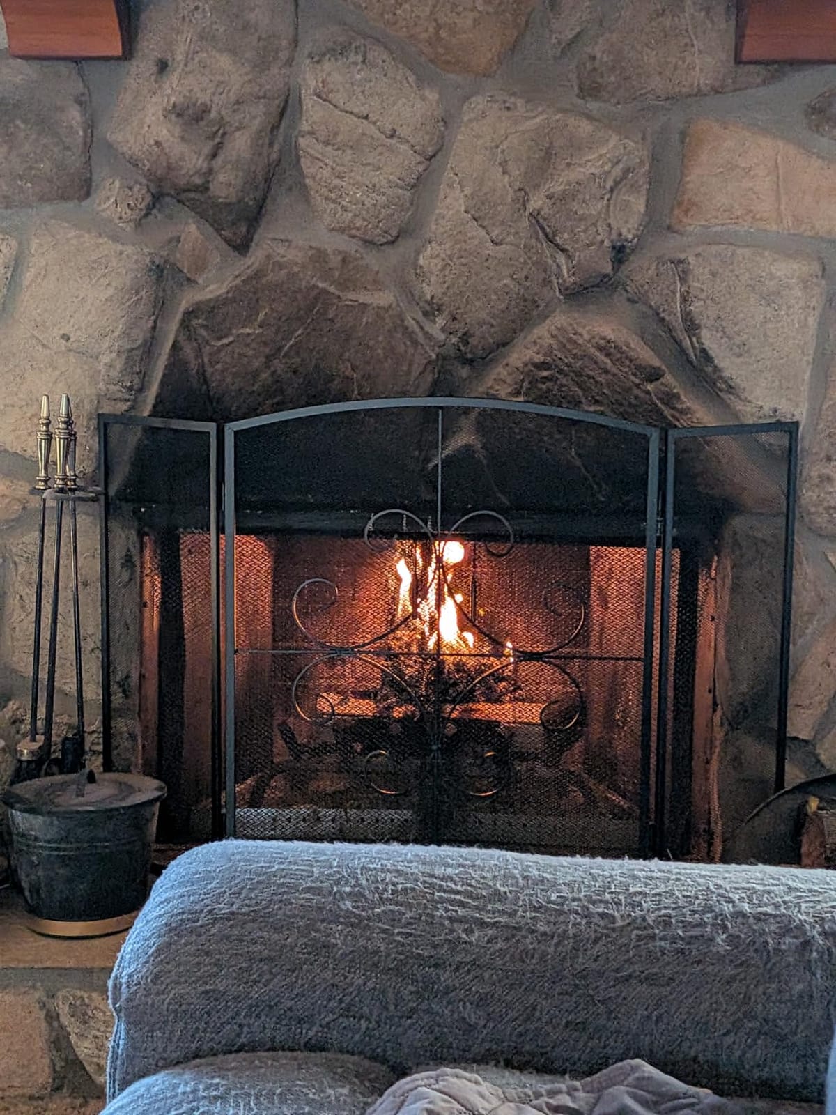 Gtongoko 3 Panel Fireplace Screen Stand Alone 48