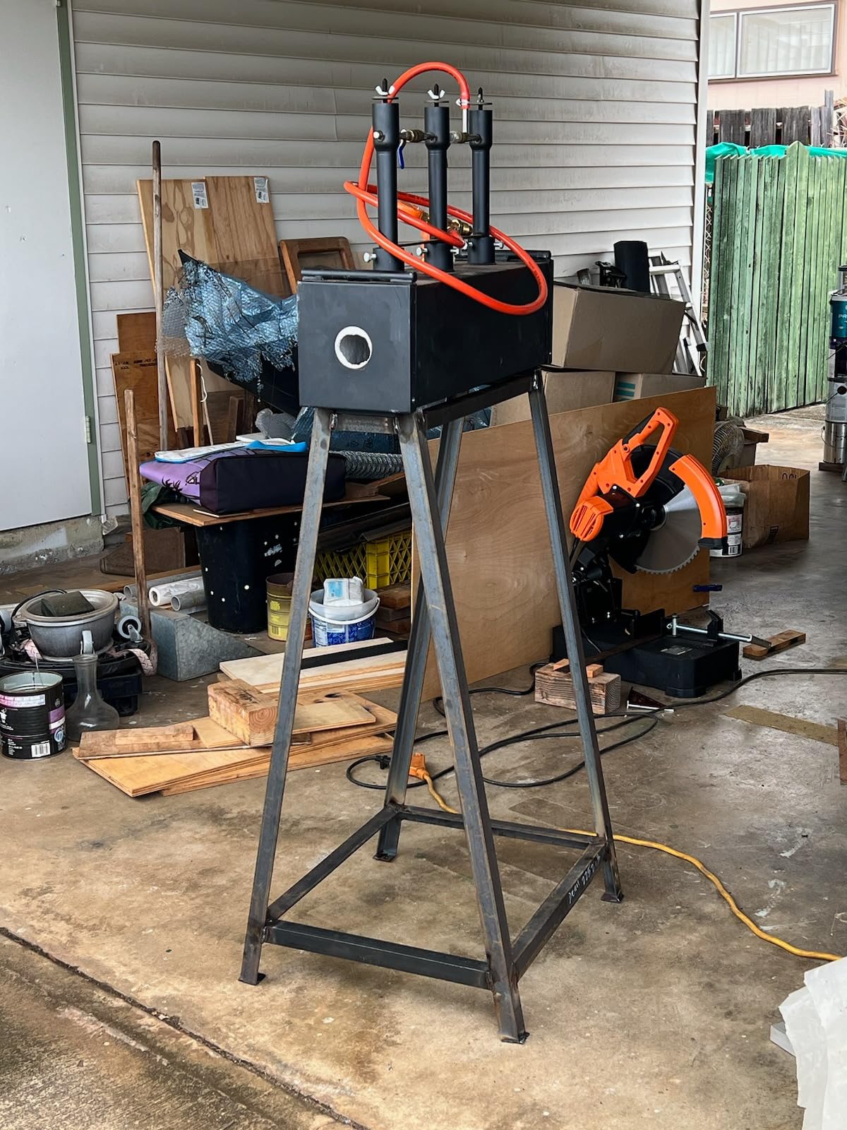 VEVOR Chop Saw, 14''/355mm Blade Diameter Cut Off Saw, 2800W 1200RPM Steel Cutting Machine, 0-45° Adjustable Dry Cut Chop Saw, Miter Saw for Cold Cut Saw for Steel/Iron/Aluminum, Black customer photo 1