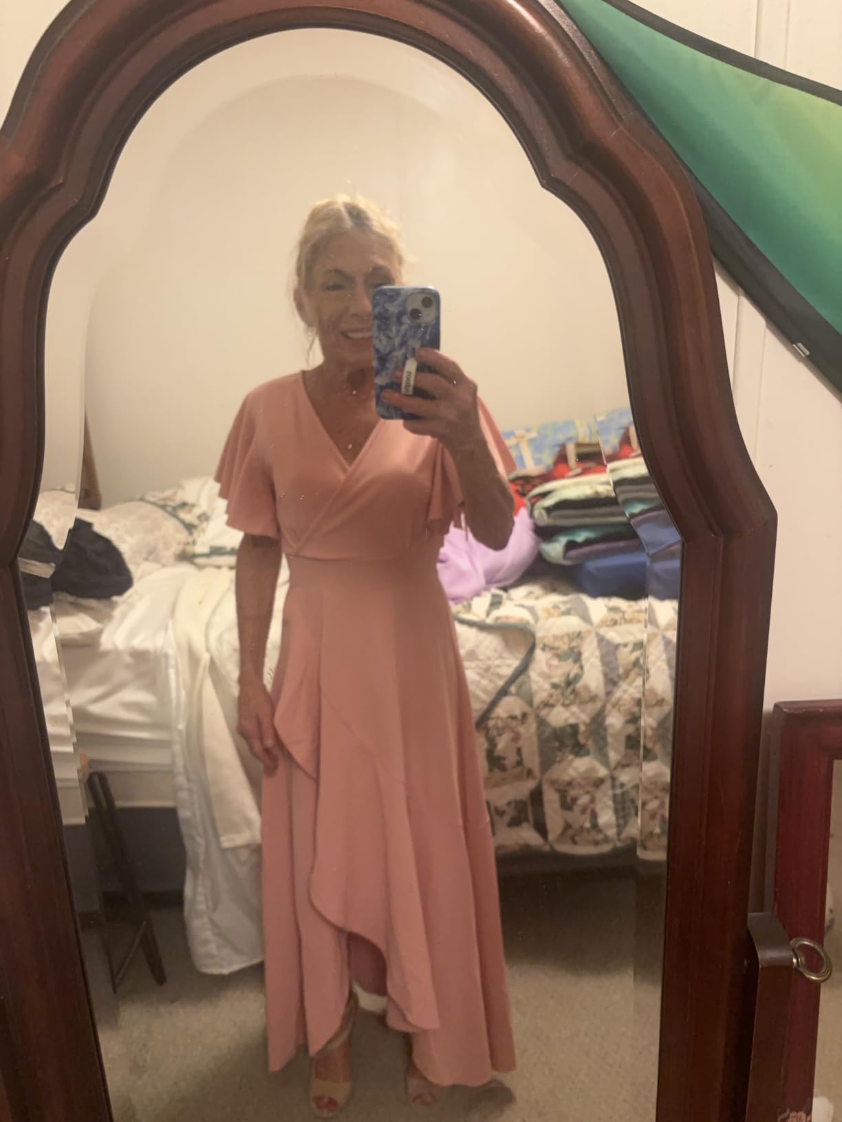 ZZV Formal Dresses for Women Gowns Evening V Neck Wedding Guest Dresses customer photo 2