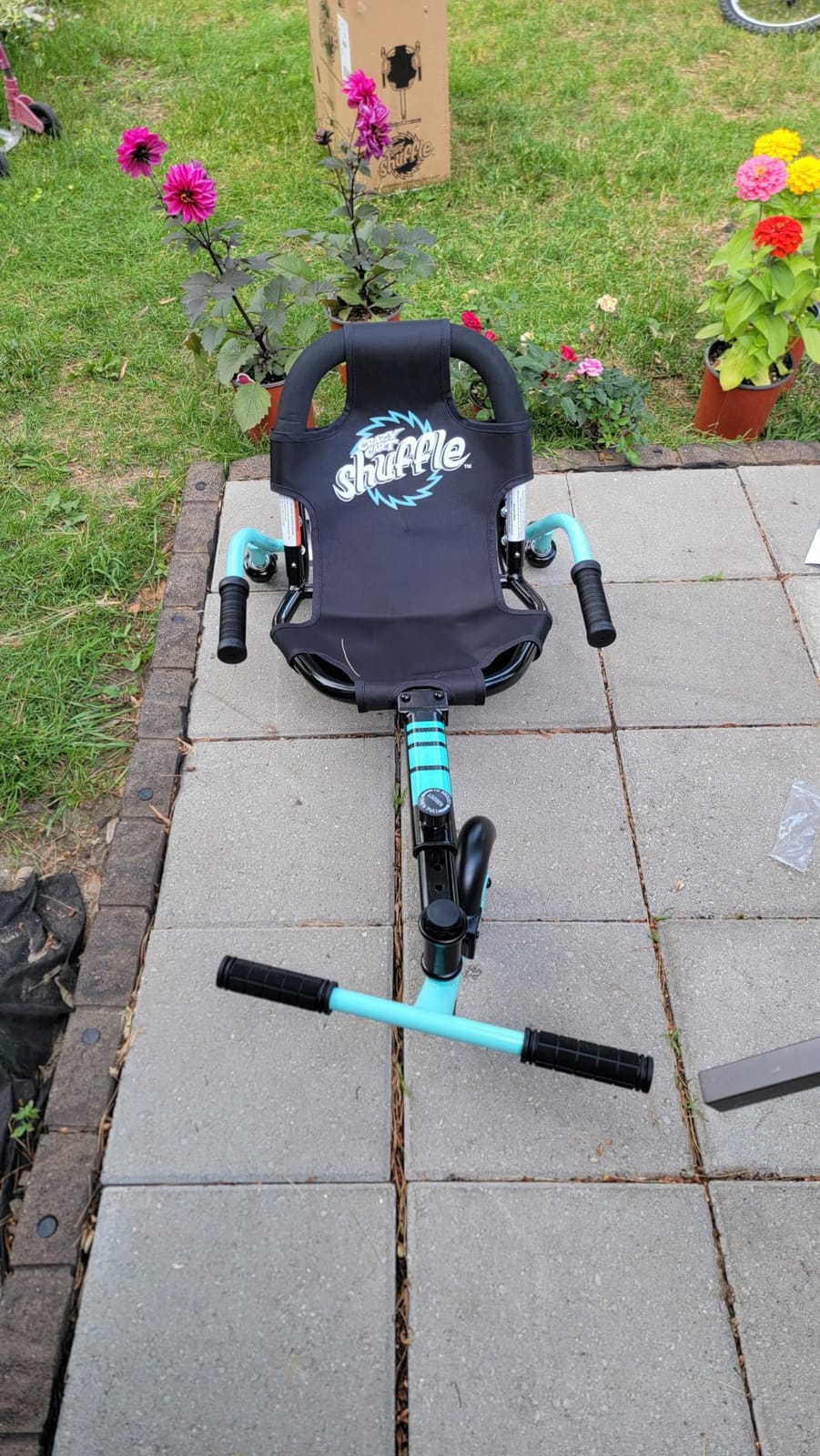 Crazy Cart Shuffle Go Kart | Manual Drift Cart (Black/Teal) customer photo 2