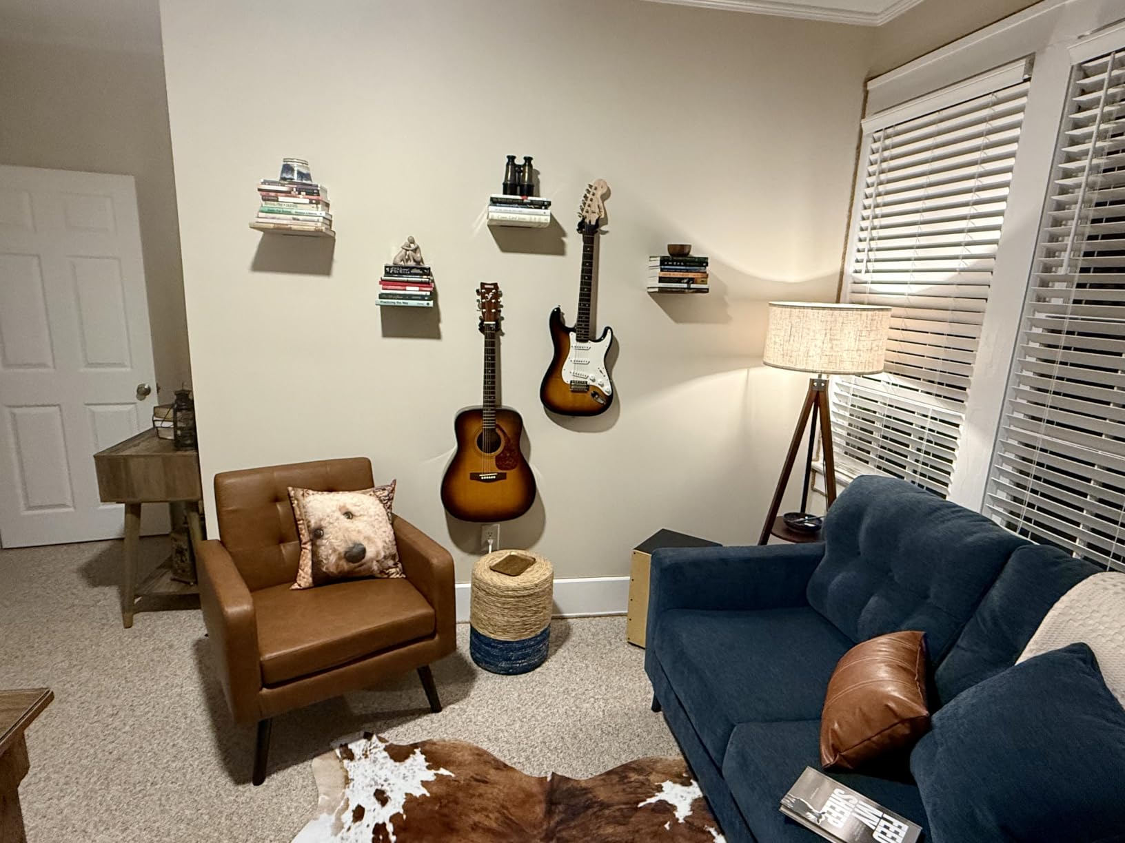 Yaheetech Mid Century Accent Chairs Set of 2 Living Room Chairs Retro Brown customer photo 2