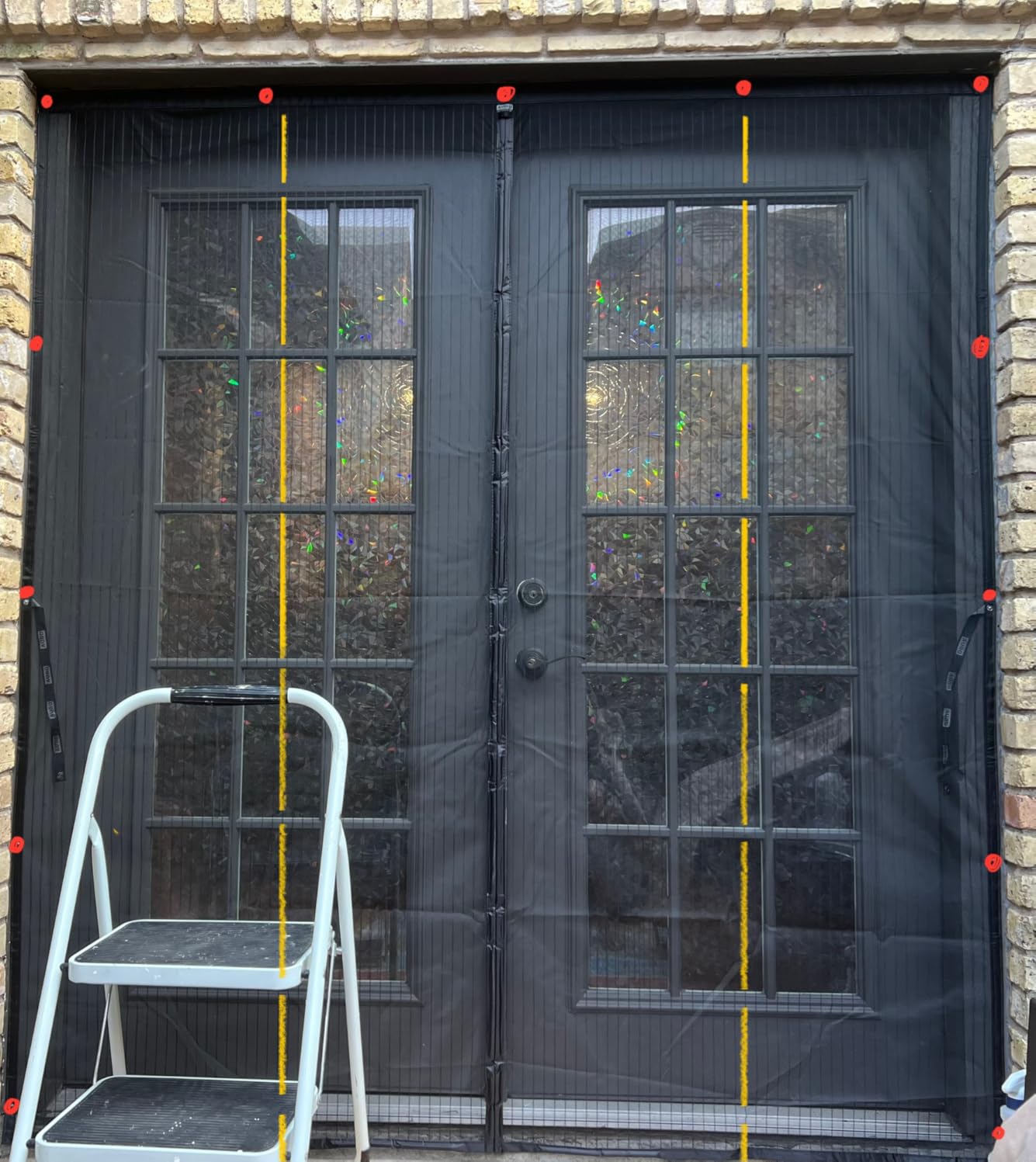 AUGO Garage Door Screen Magnetic Closure - Garage Screen Doors for 1 Car Garage Pull Down - Magnetic Screen Door Mesh - Heavy Duty Weighted Bottom - Pet & Kid Friendly - Keep Open Feature - 9' x 7' customer photo 1
