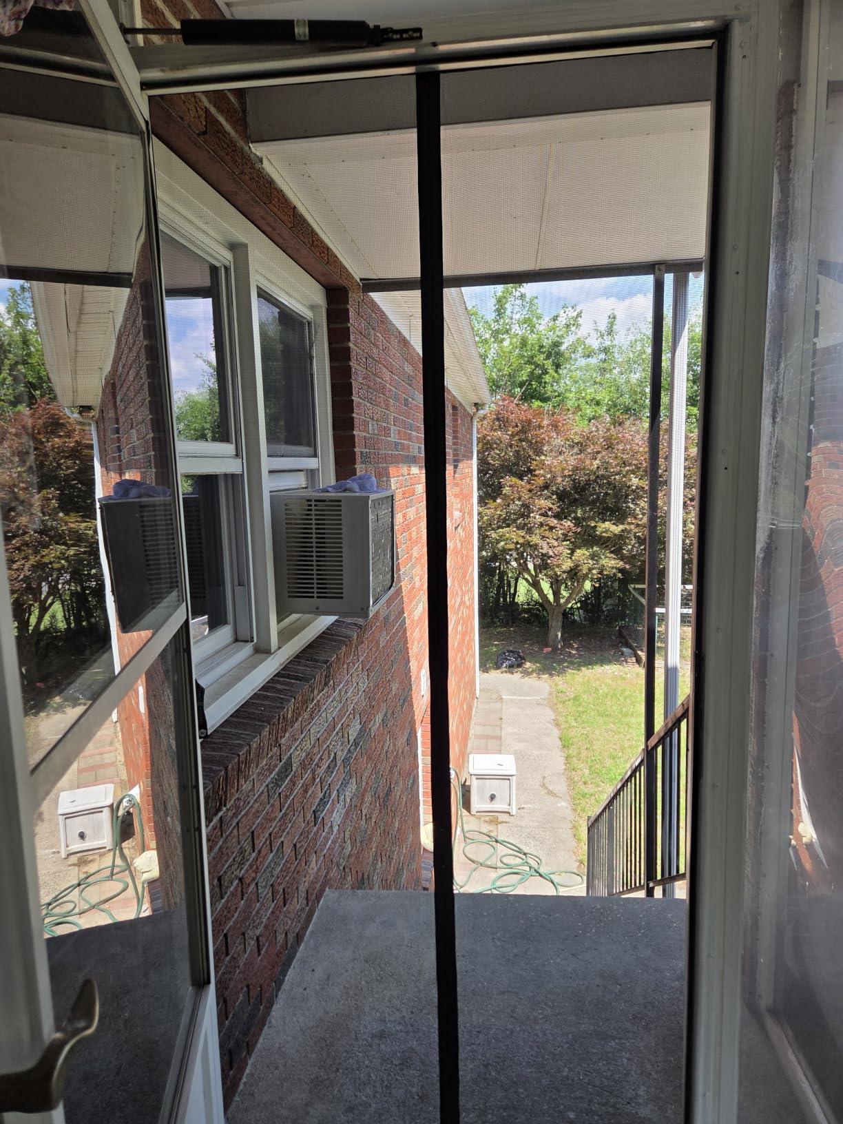 AUGO Garage Door Screen Magnetic Closure - Garage Screen Doors for 1 Car Garage Pull Down - Magnetic Screen Door Mesh - Heavy Duty Weighted Bottom - Pet & Kid Friendly - Keep Open Feature - 9' x 7' customer photo 2