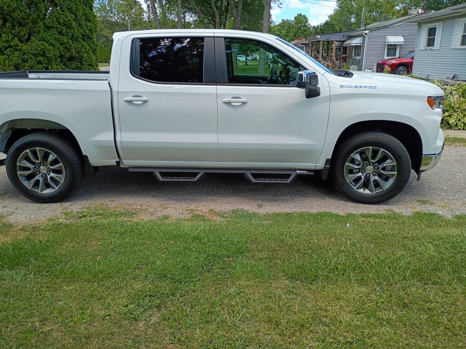 Tyger Auto LanderX Running Board Compatible with 2019-2026 Chevy Silverado GMC Sierra 1500; 2020-2026 2500 3500HD | Crew Cab | TG-LX3C82318 | Drop Step Side Step Rail Nerf Bars customer photo 2