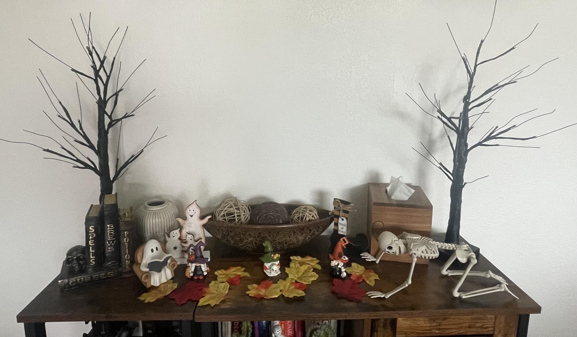 JOYIN 5 PCS Posable Halloween Skeleton Decor 16 Inches, Full Body Posable Joints Hanging Skeletons for Halloween Decorations, Graveyard Props, Haunted House Accessories, Spooky Scene Party Favors customer photo 2